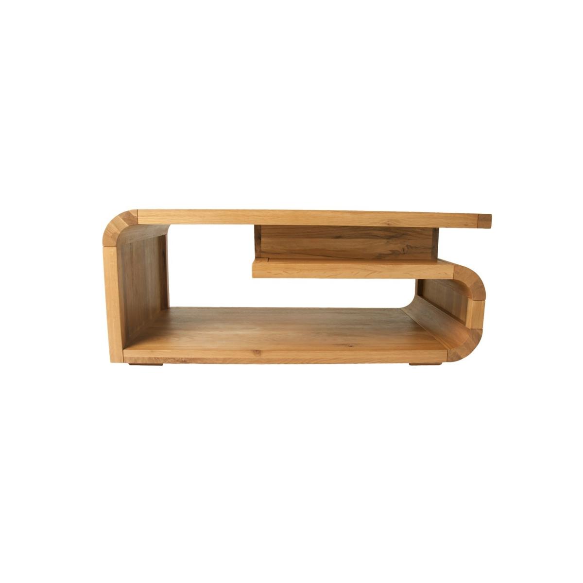Modern Oak Living Coffee Table with Drawer – image 4