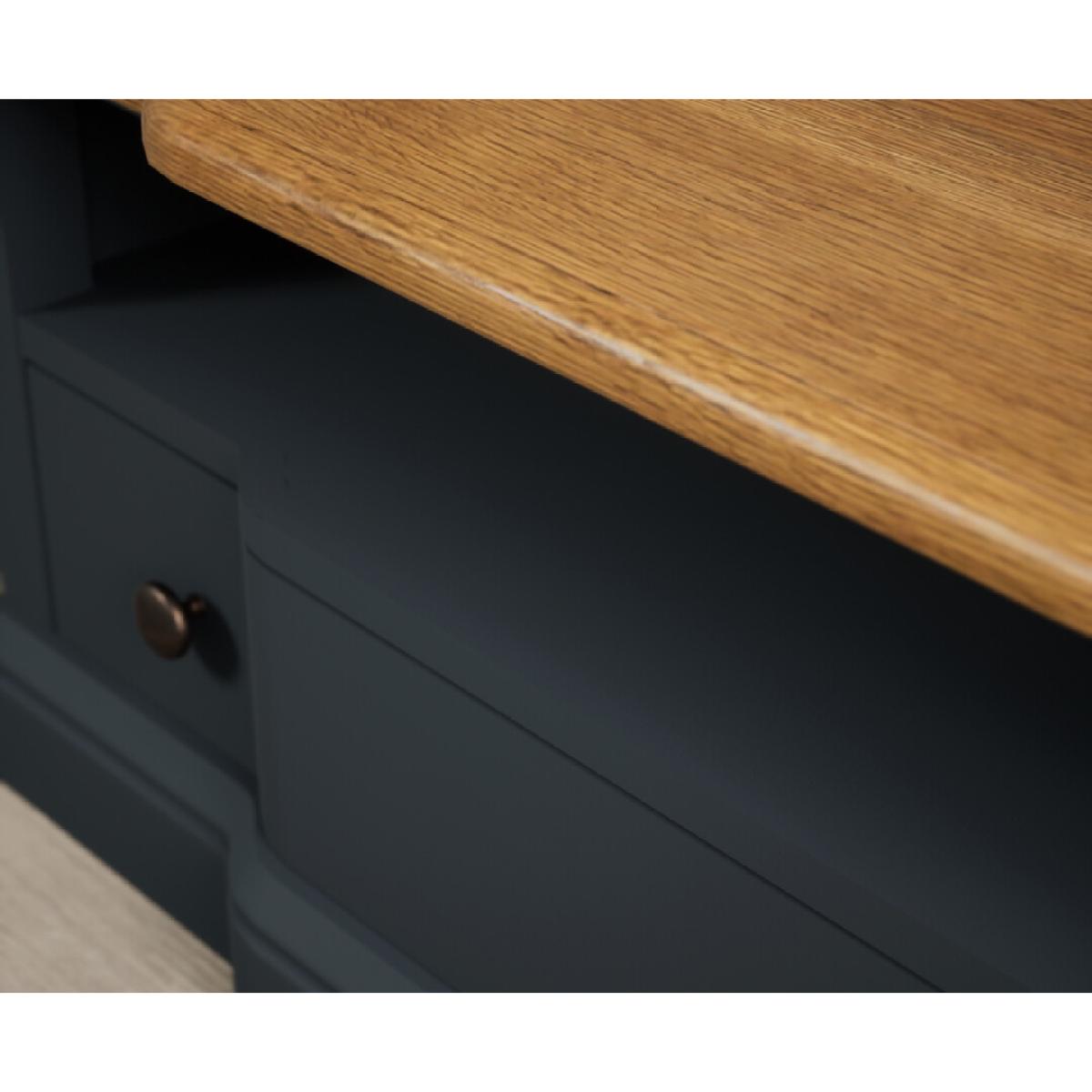 Delphine Oak and Blue Painted 2 Drawer Coffee Table – image 6