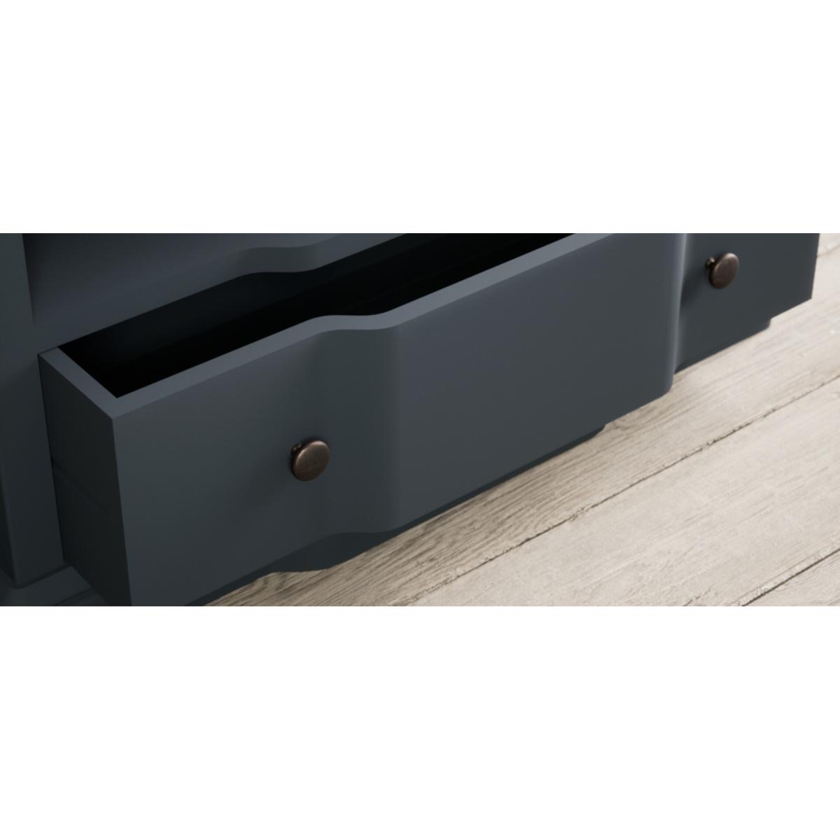 Delphine Oak and Blue Painted 2 Drawer Coffee Table – image 8