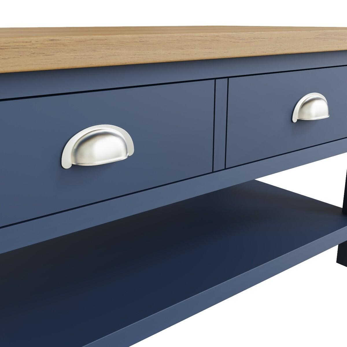 Cole Oak and Blue Large Coffee Table – image 7