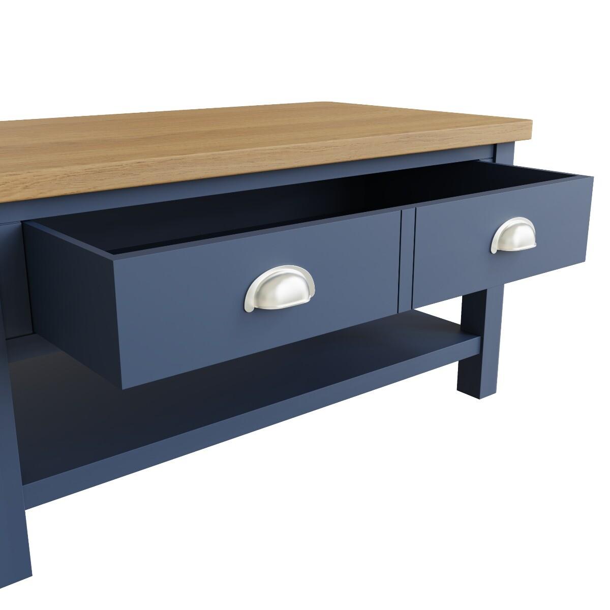 Cole Oak and Blue Large Coffee Table – image 8