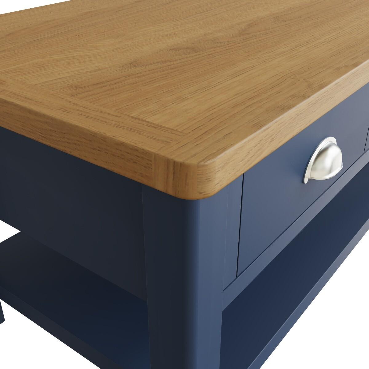 Cole Oak and Blue Large Coffee Table – image 9