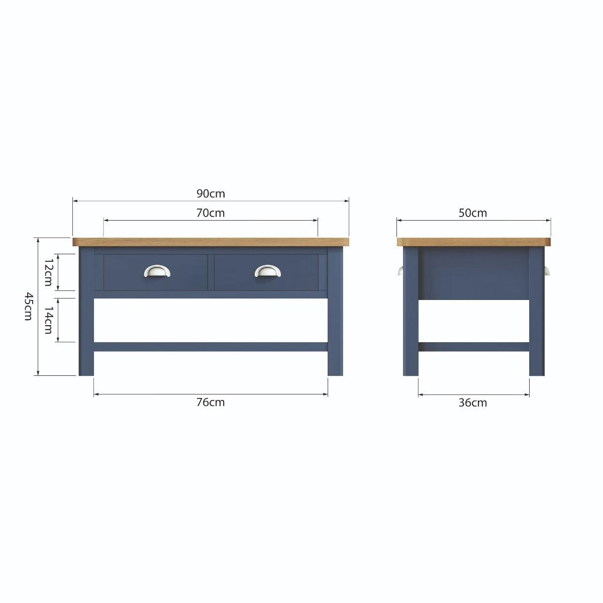 Cole Oak and Blue Large Coffee Table – image 10