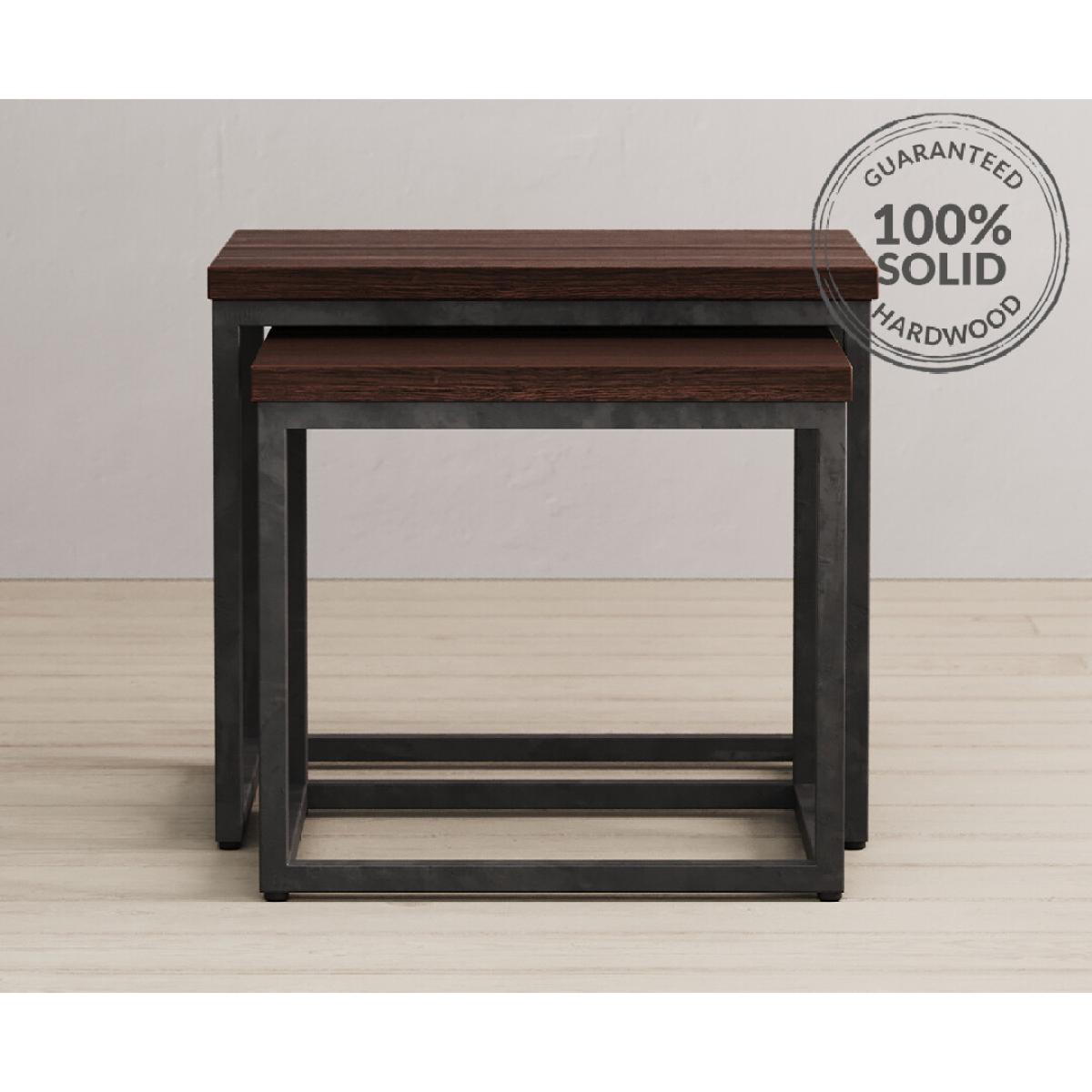 Dakota Dark Acacia and Metal Nest of Tables – image 2