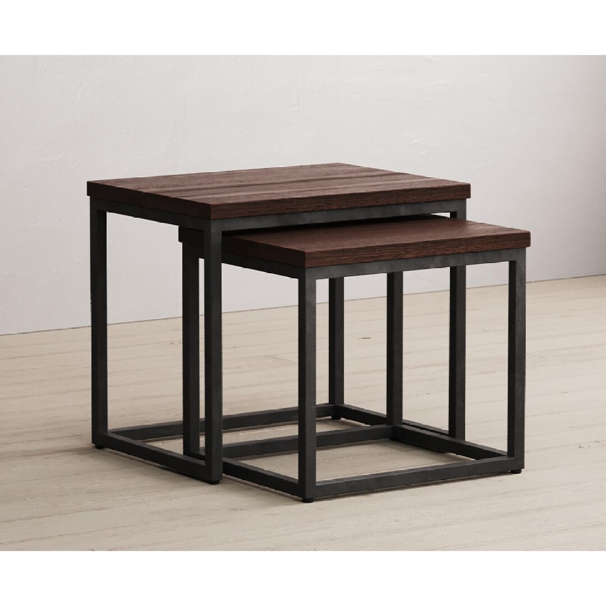 Dakota Dark Acacia and Metal Nest of Tables – image 3