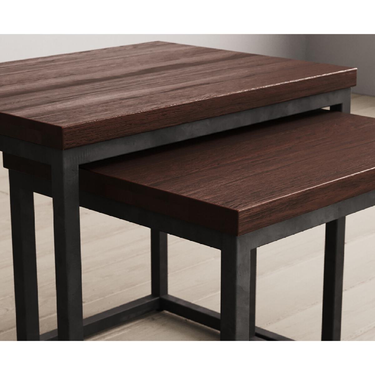 Dakota Dark Acacia and Metal Nest of Tables – image 4