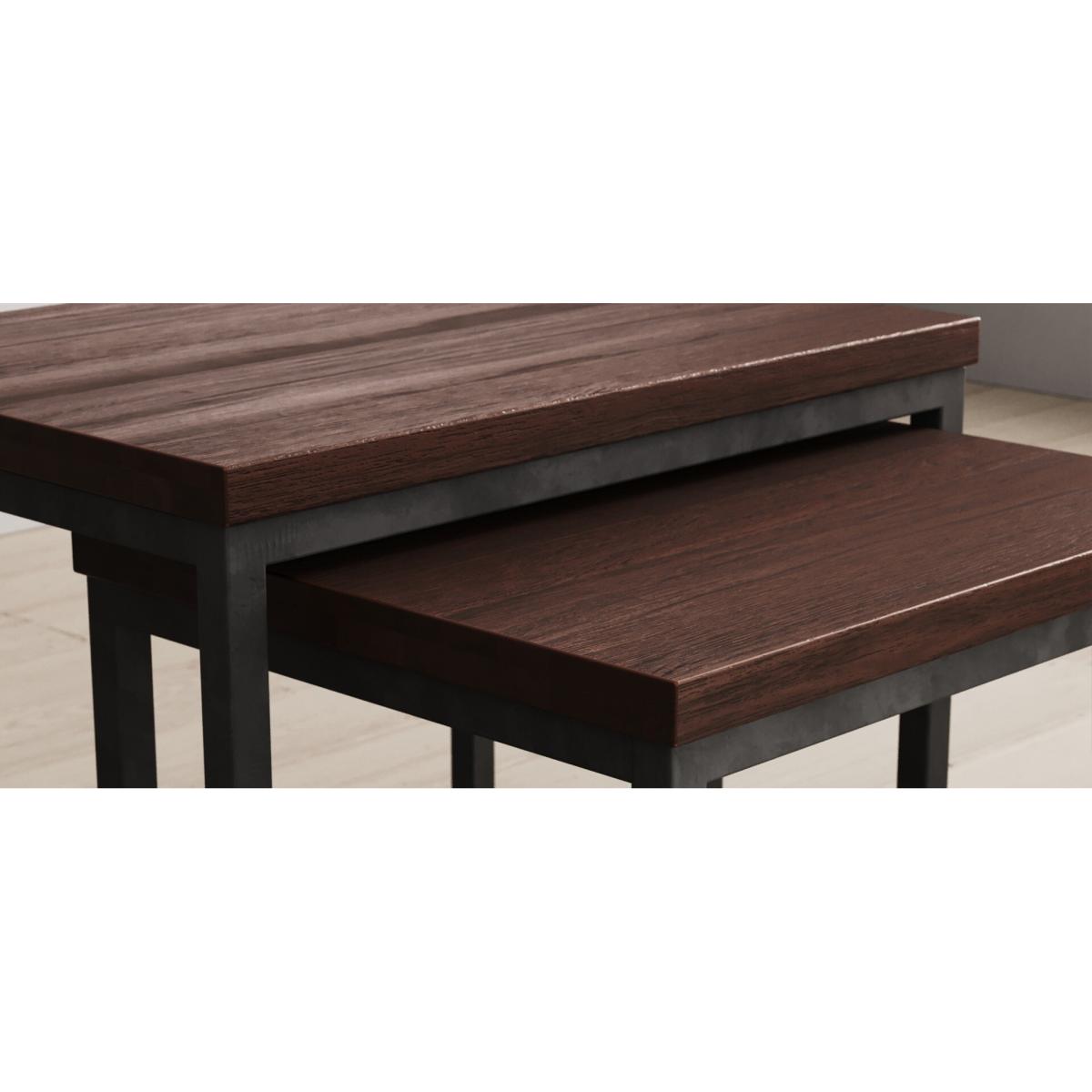 Dakota Dark Acacia and Metal Nest of Tables – image 8