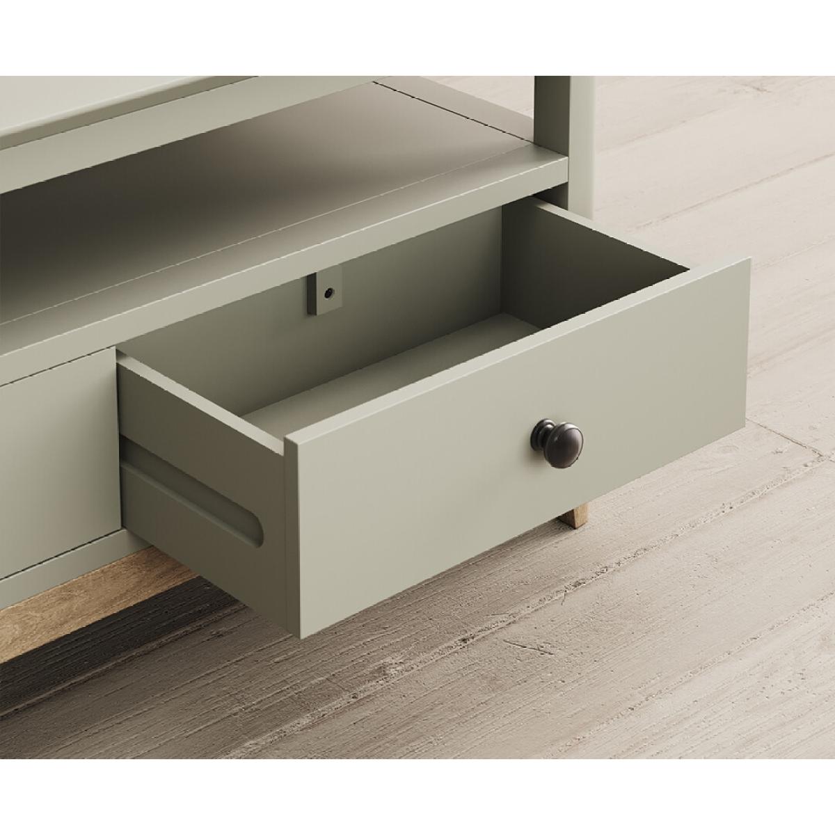 Ancona Oak and Soft Green Painted 4 Drawer Coffee Table – image 4