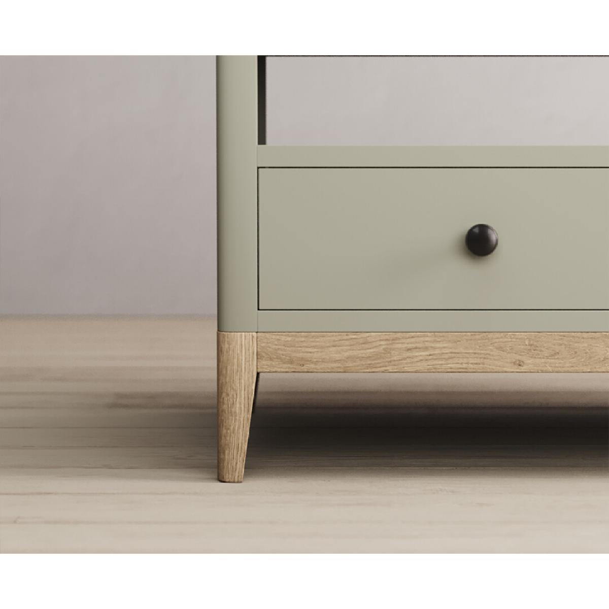 Ancona Oak and Soft Green Painted 4 Drawer Coffee Table – image 5