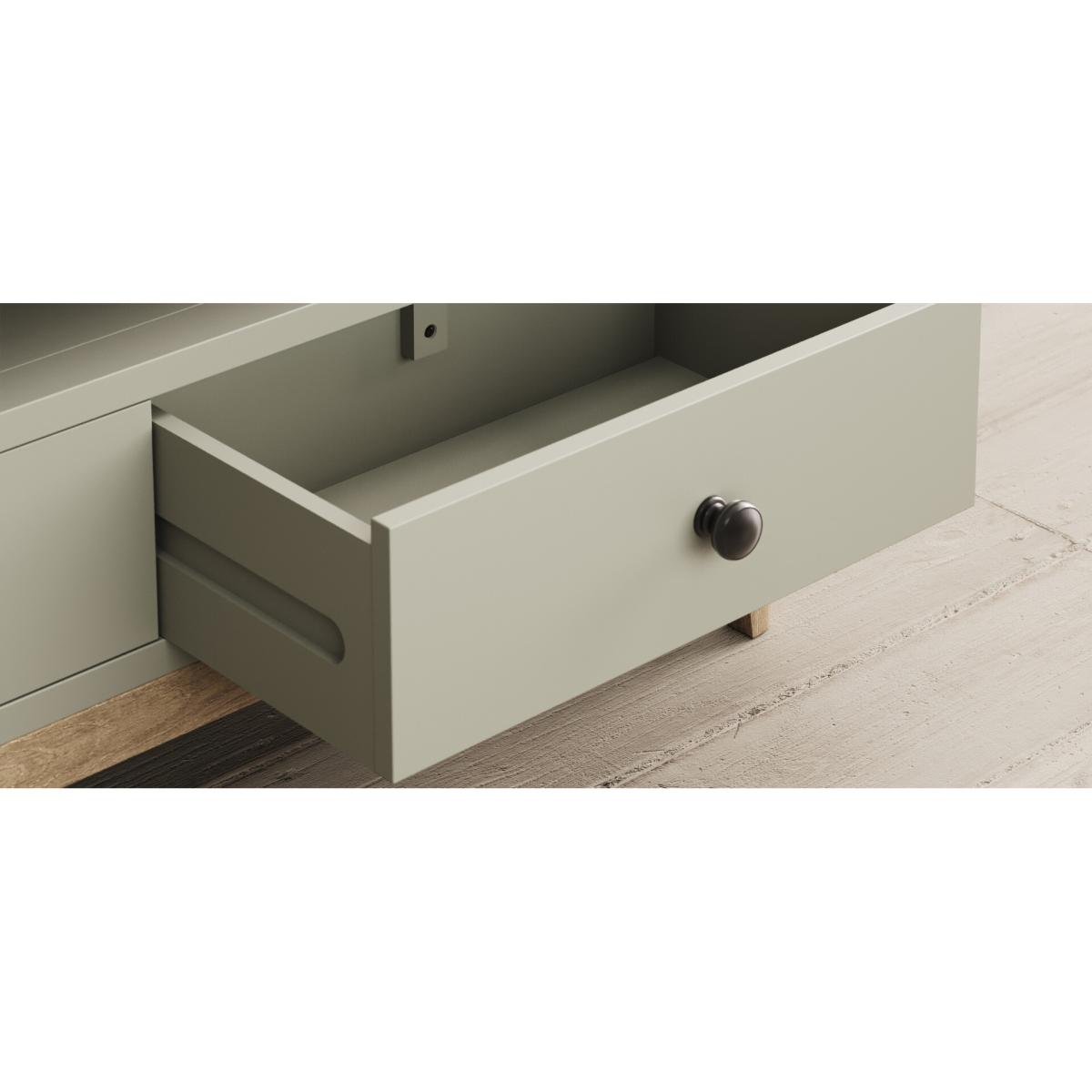 Ancona Oak and Soft Green Painted 4 Drawer Coffee Table – image 8