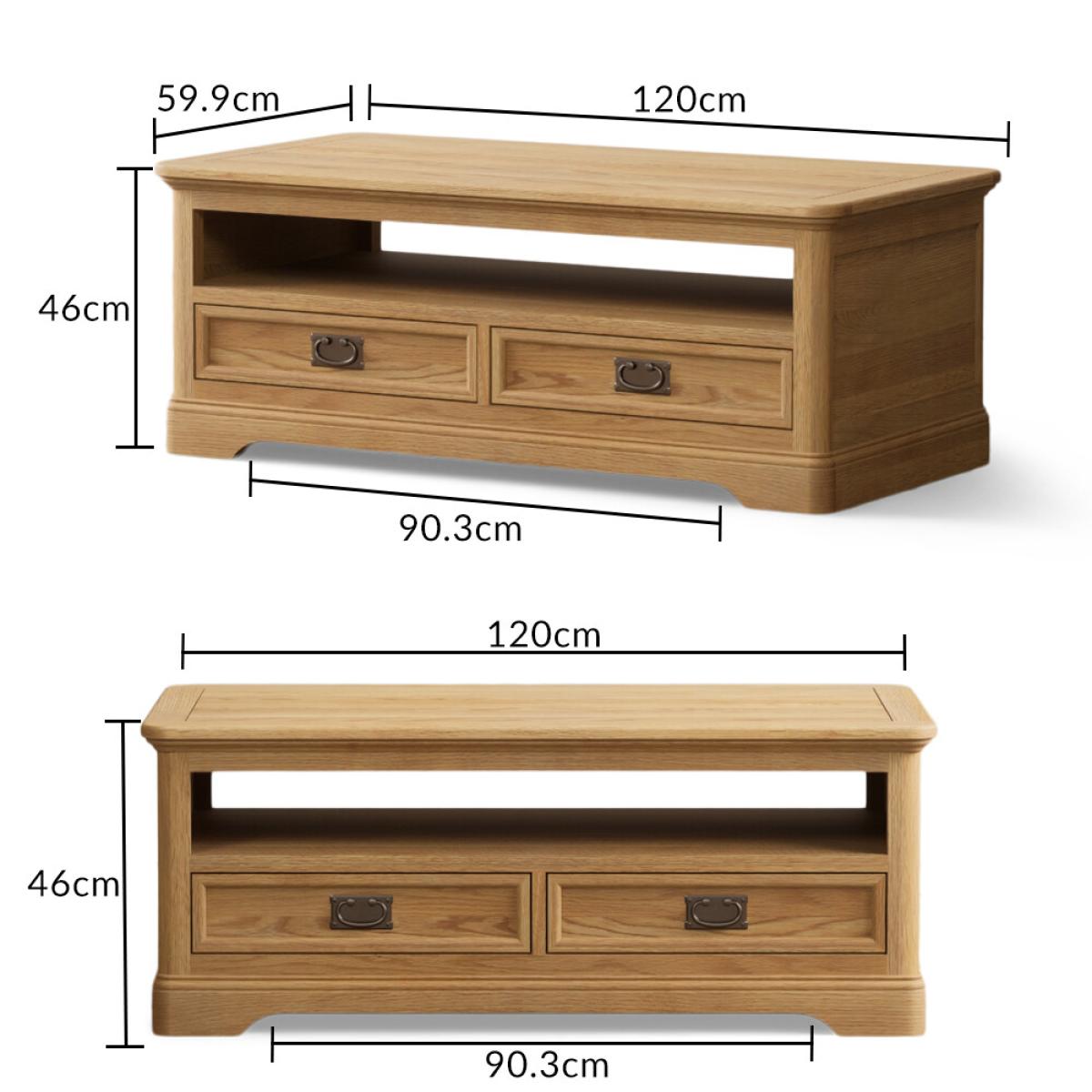 Bridstow Solid Oak Coffee Table – image 7