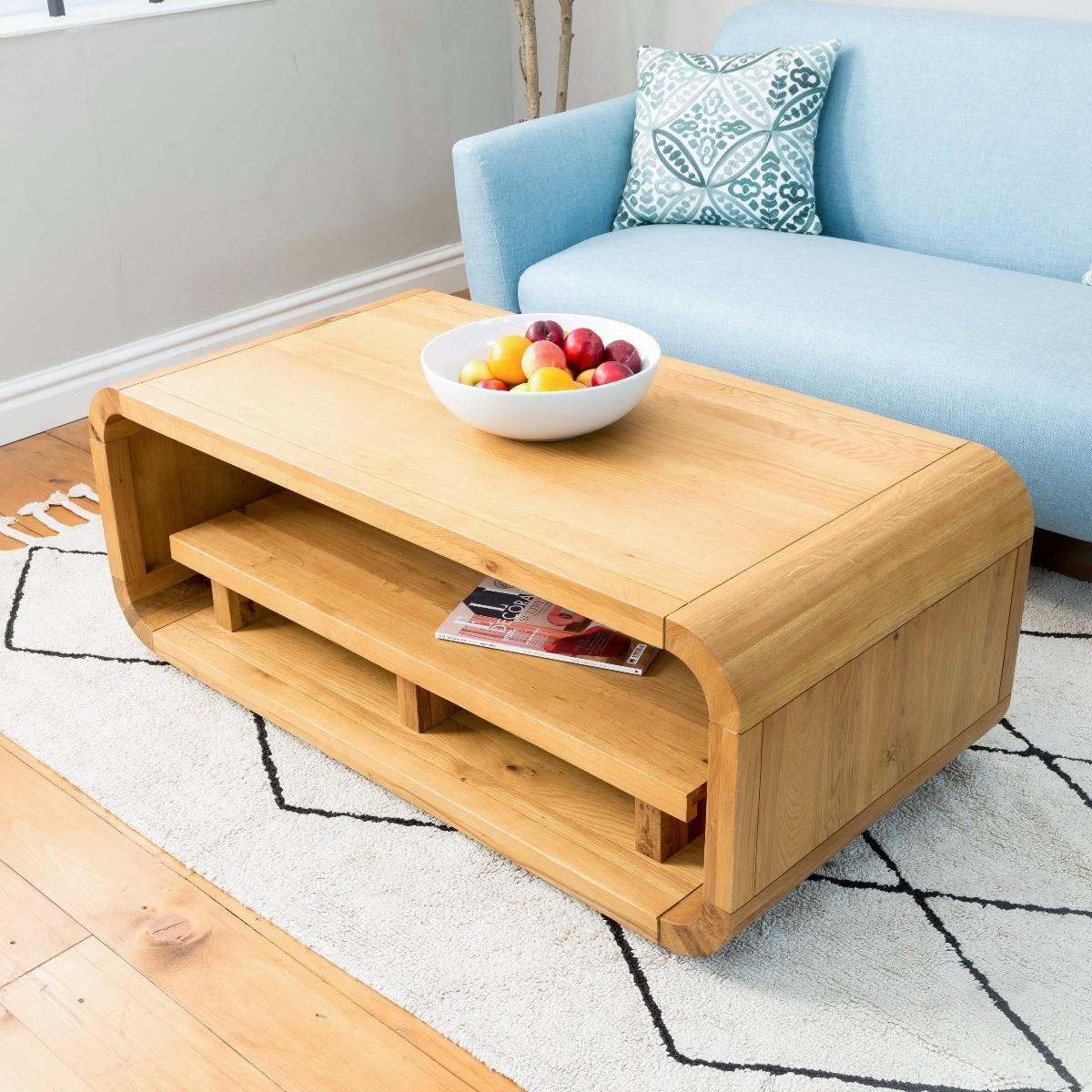 Modern Oak Living Coffee and TV Table – image 1