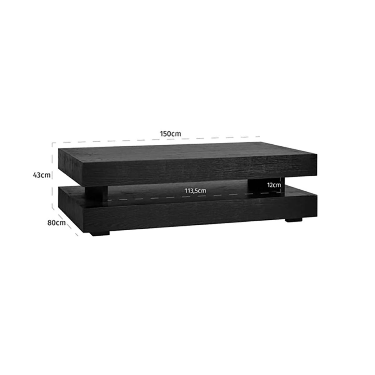 Richmond Oakura Blok H Black Coffee Table – image 4