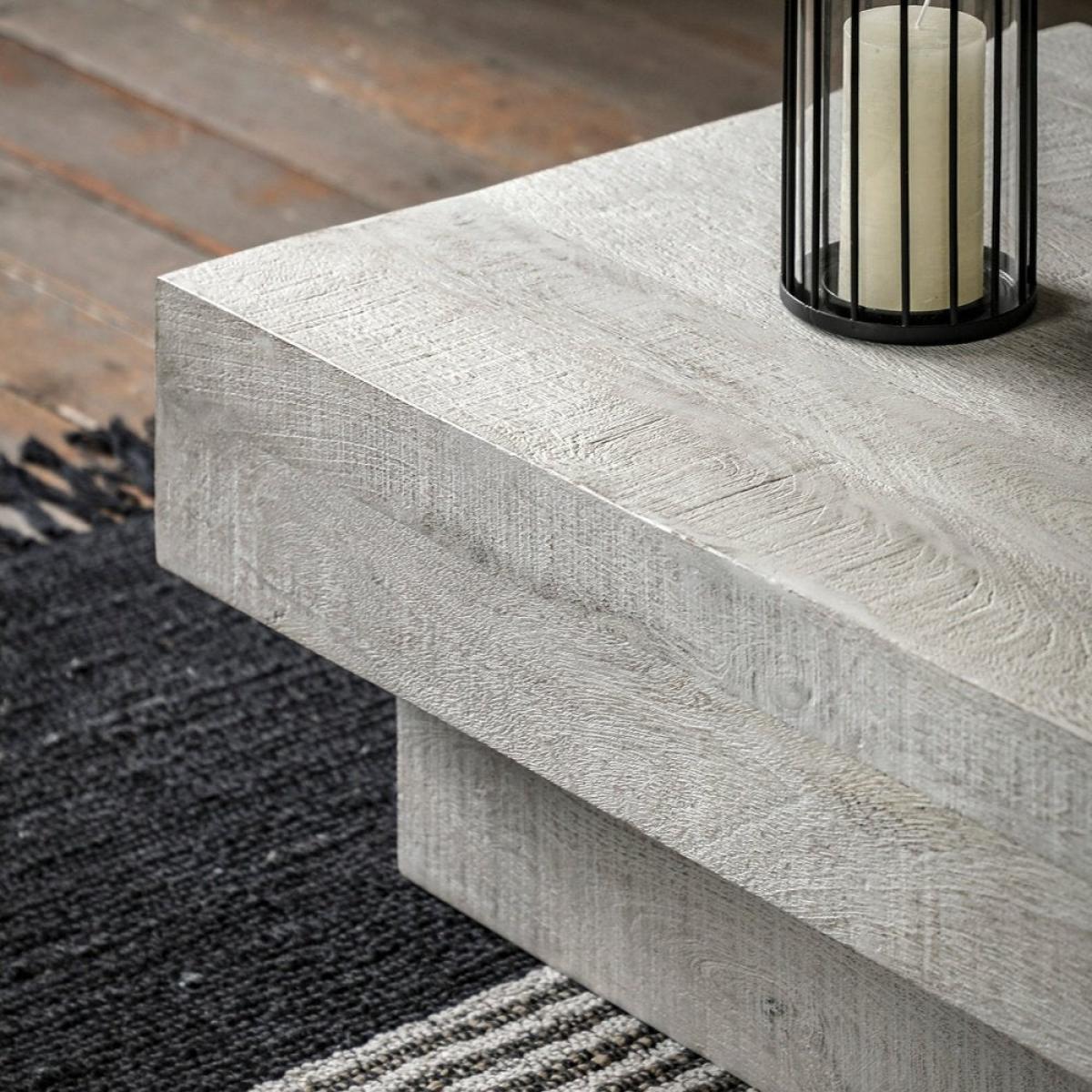 Gallery Interiors Inca Coffee Table in Whitewash – image 3