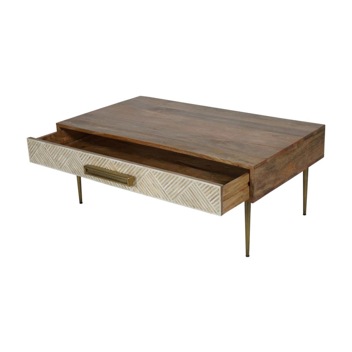 Libra Calm Neutral Collection - Linden Bone and Mango wood Coffee Table – image 2