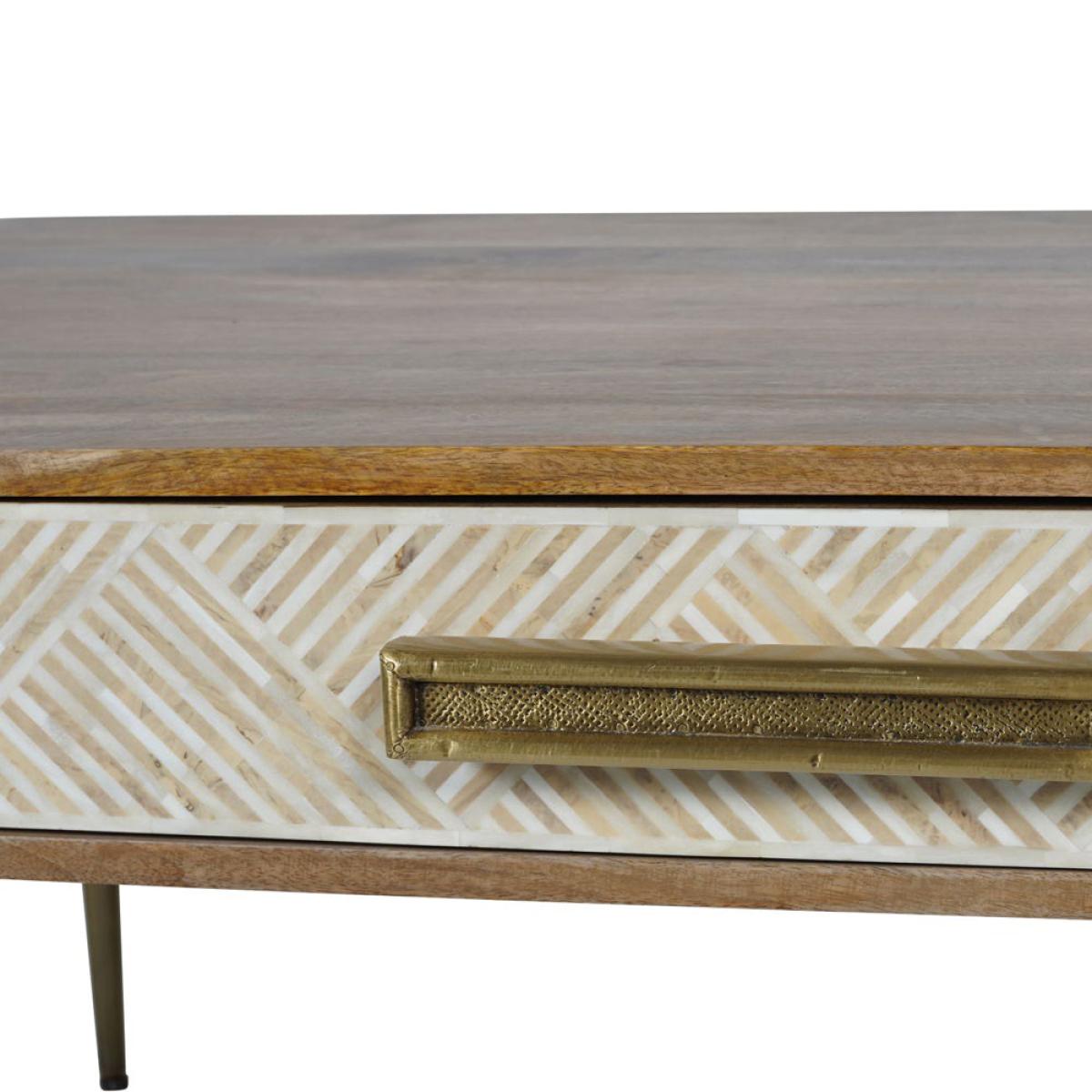 Libra Calm Neutral Collection - Linden Bone and Mango wood Coffee Table – image 4