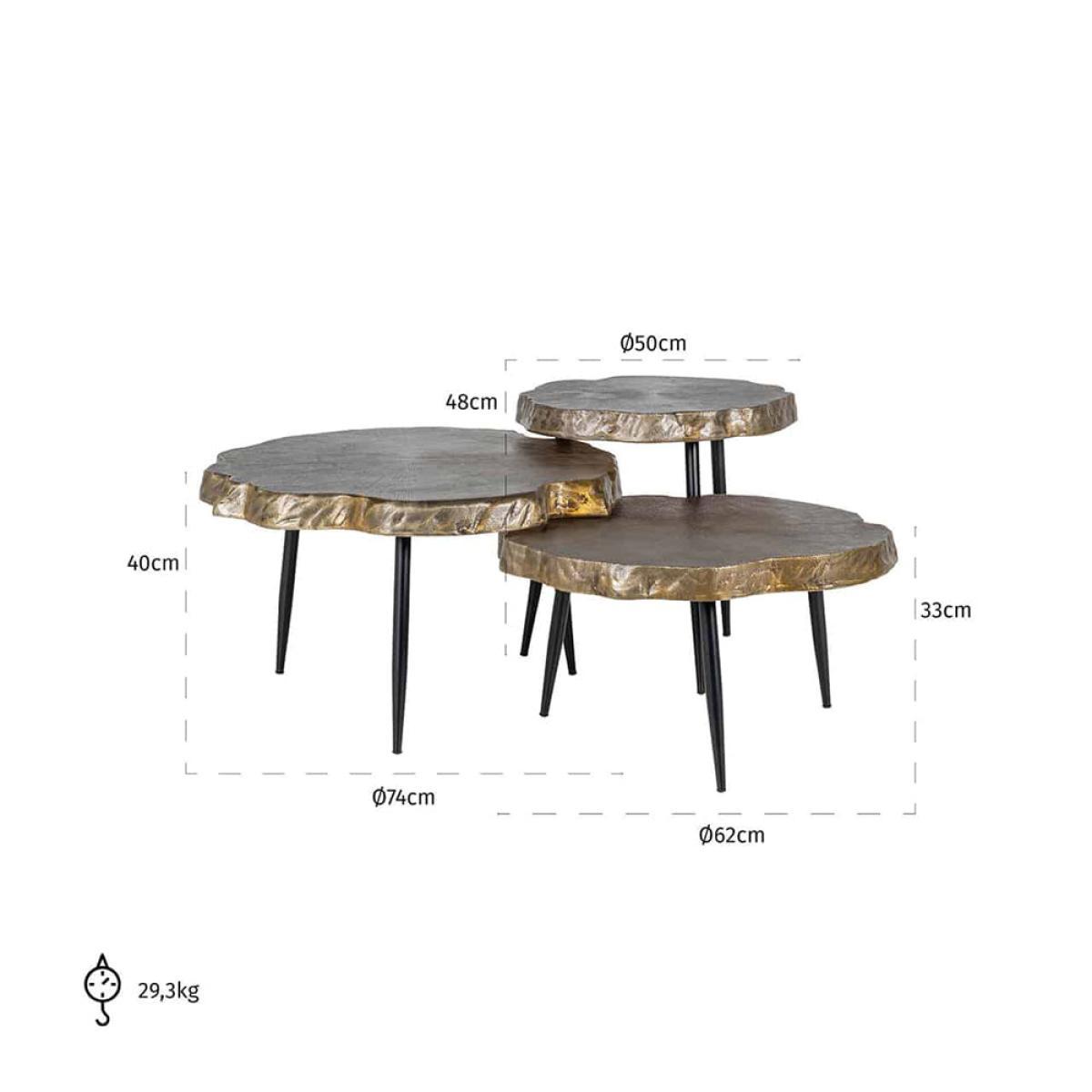 Richmond Buloke Black And Gold Coffee Table – image 2