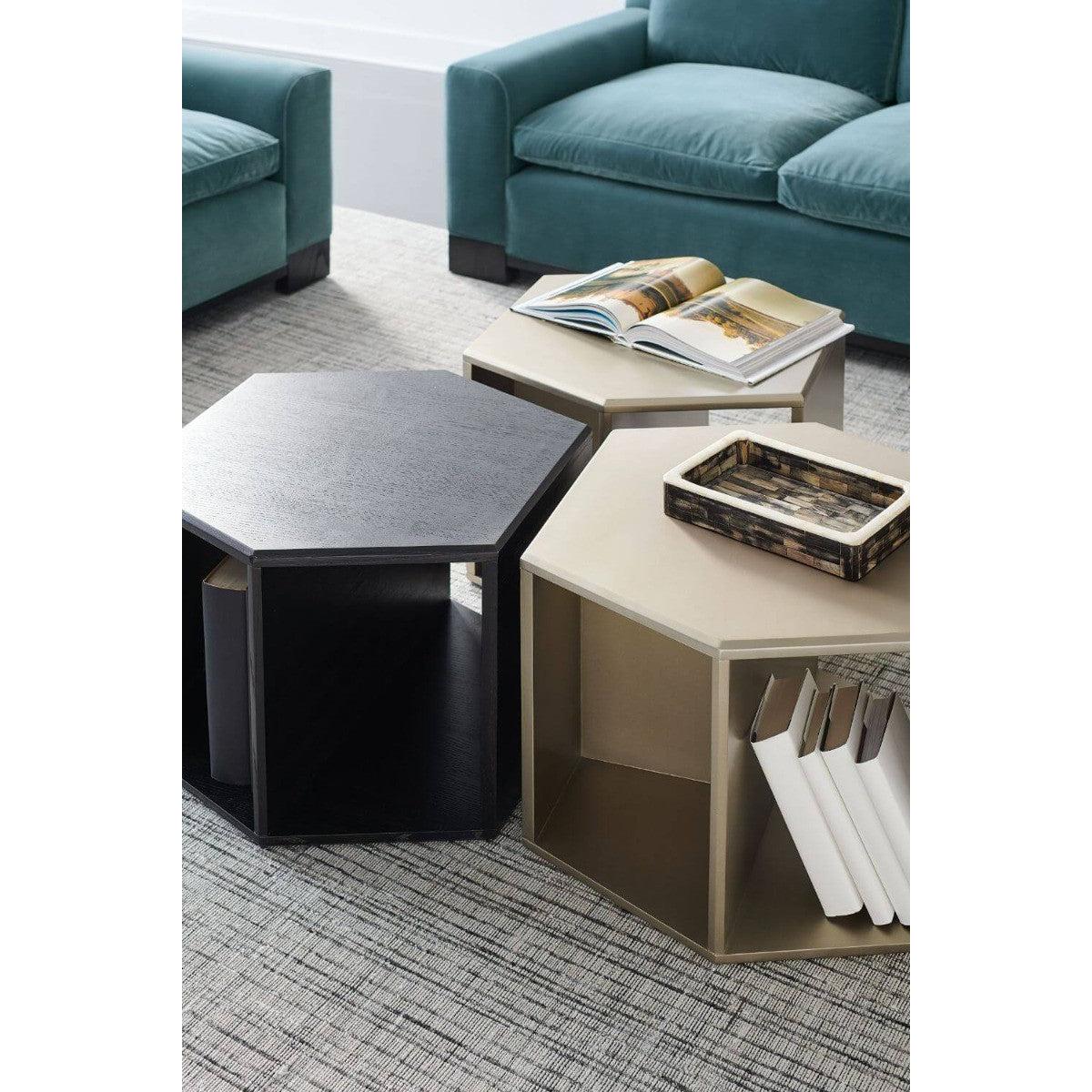 Caracole Modern Remix Hexagon End/Coffee Table In Black – image 2