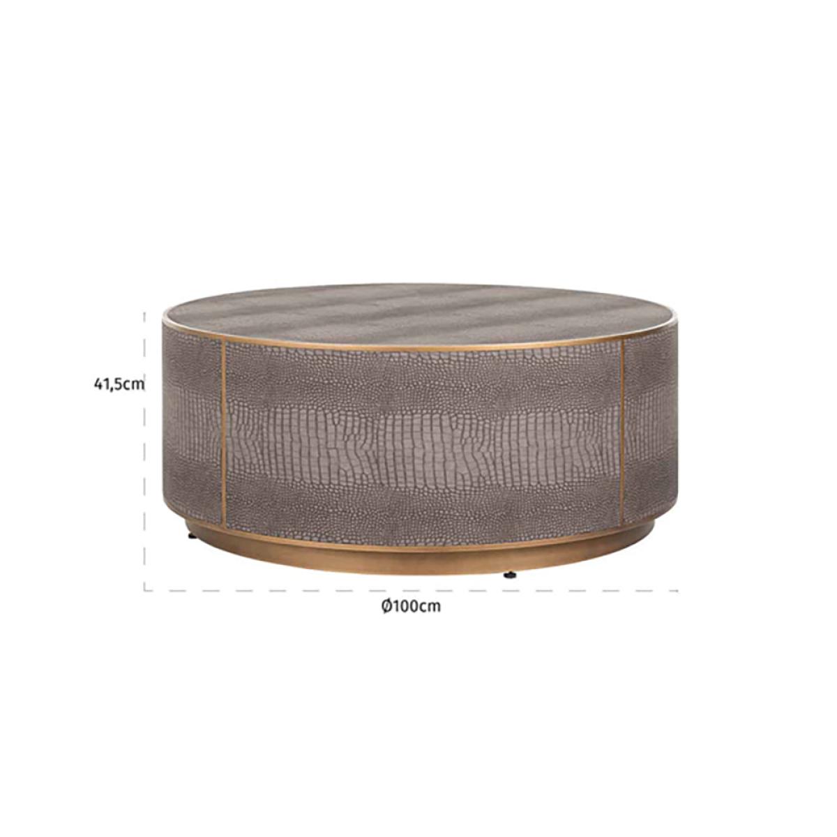 Richmond Classio Brushed Gold Round Coffee Table – image 3
