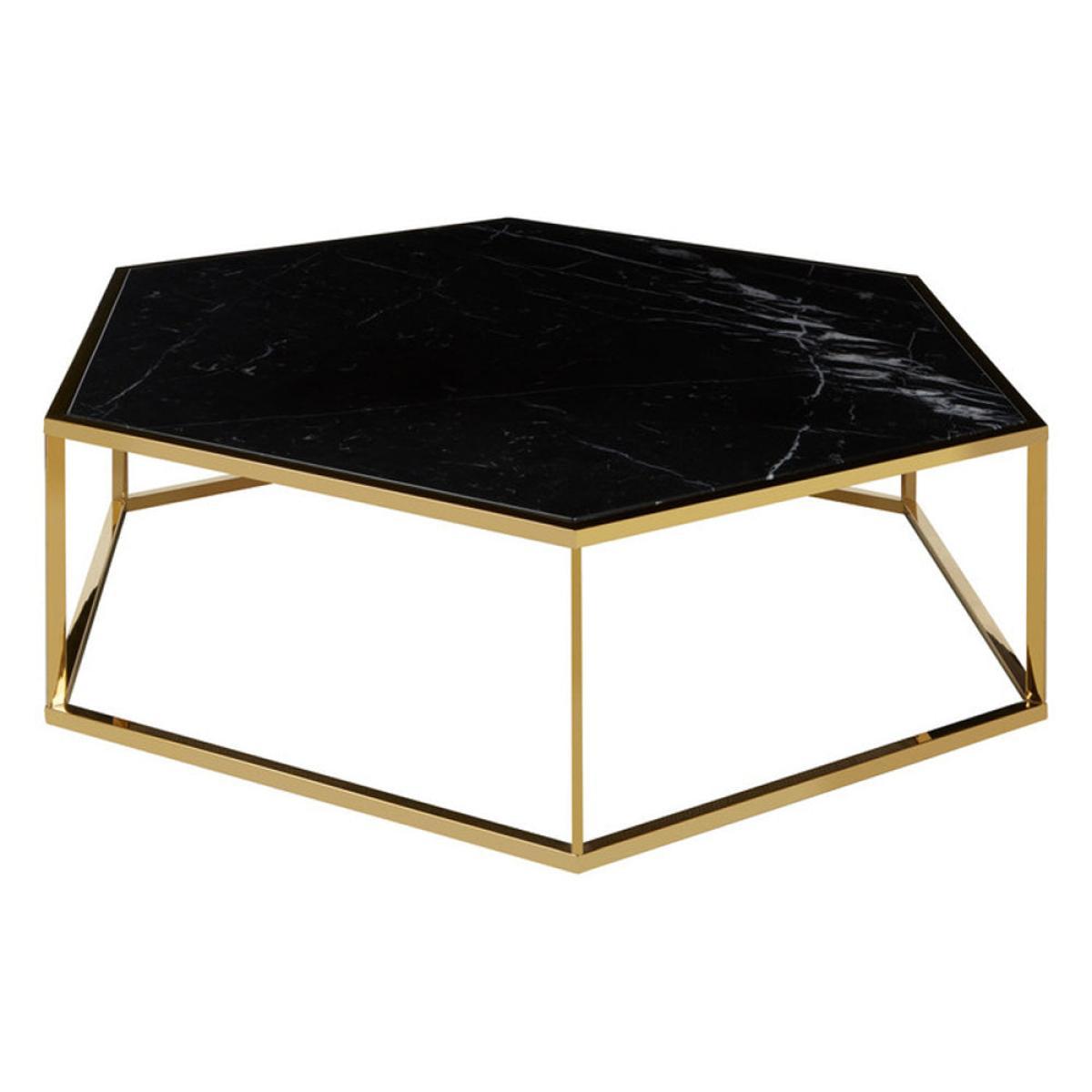 Olivia's Piper Hexagon Gold Coffee Table – image 2