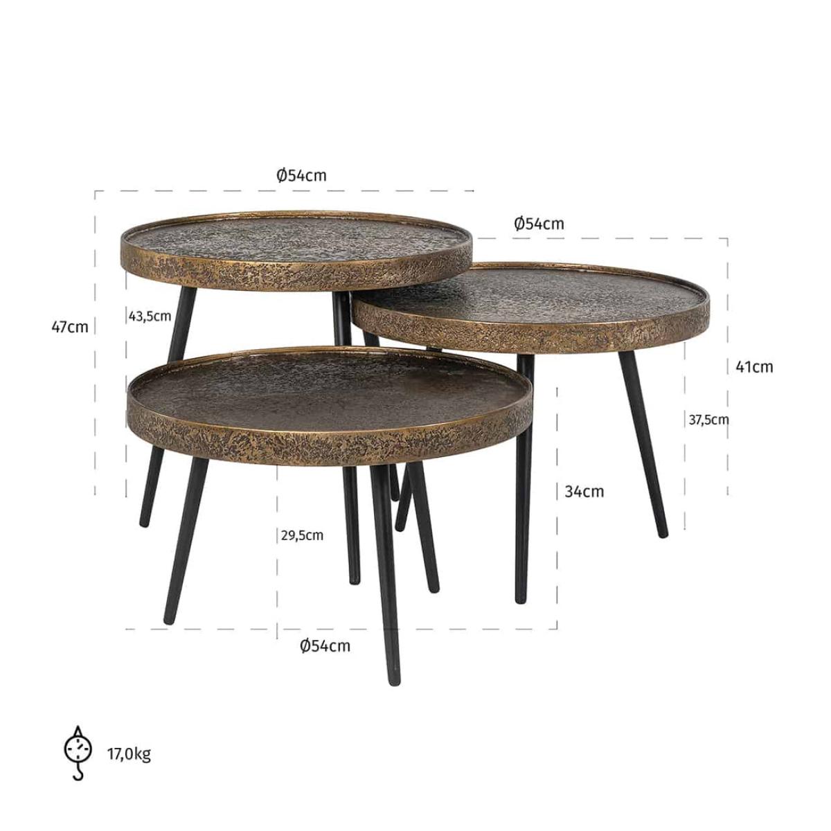 Richmond Luton Set of 3 Coffee Tables – image 3