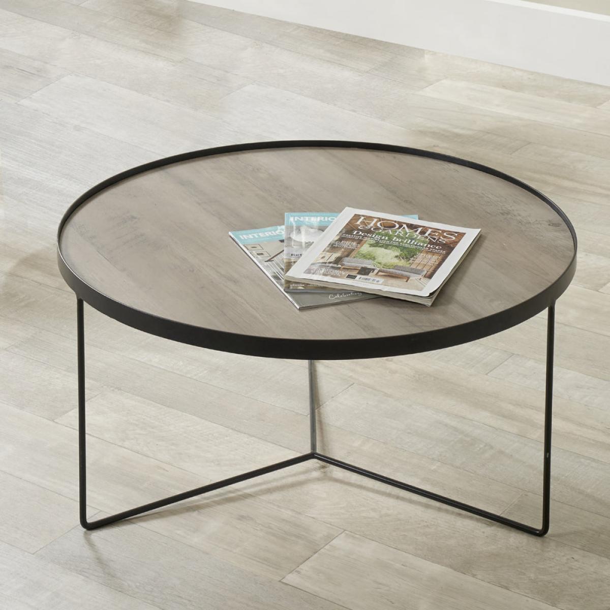 Olivia's Brook Brown Wood Veneer Coffee Table – image 2