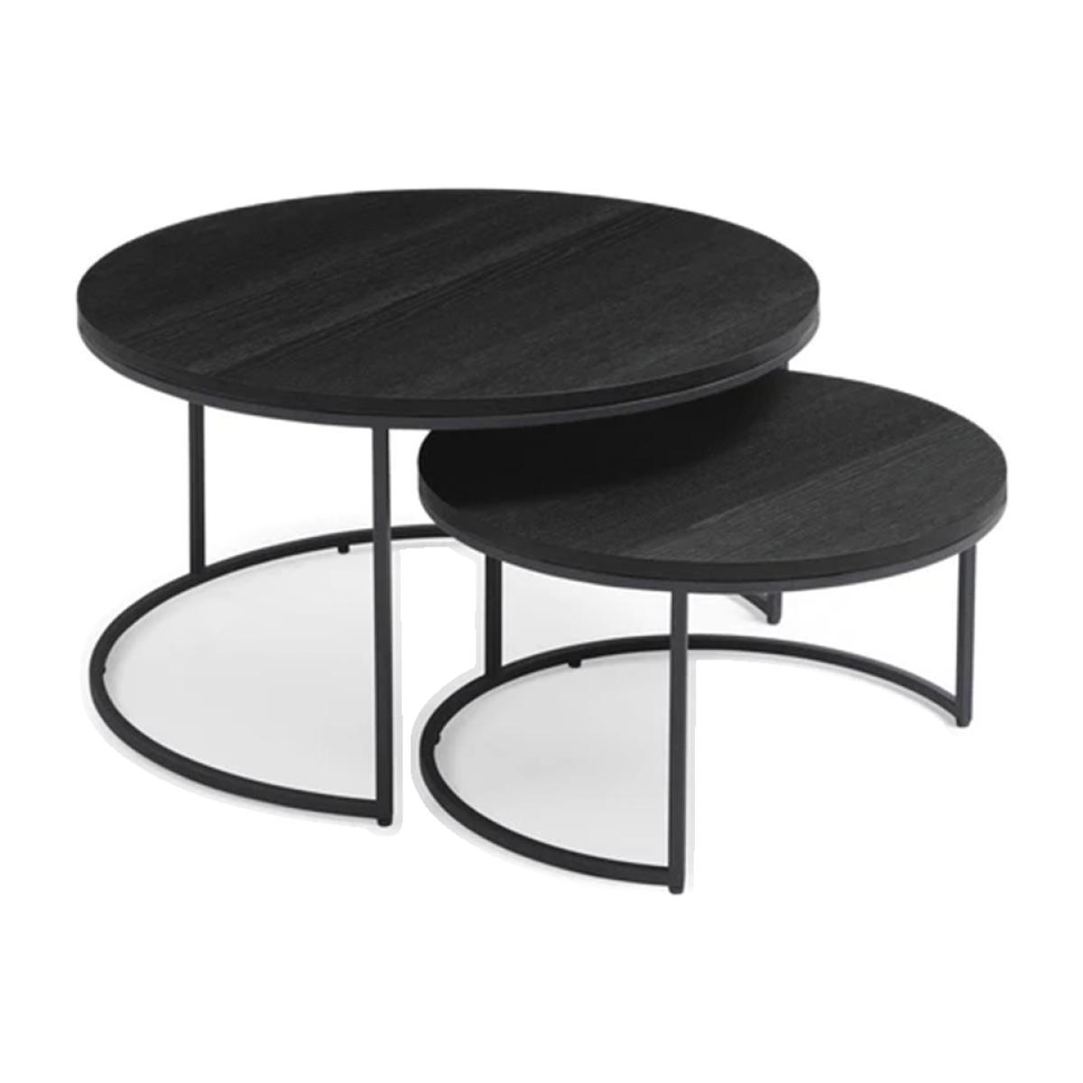 Tommy Franks Wheel Coffee Table in Dark Oak