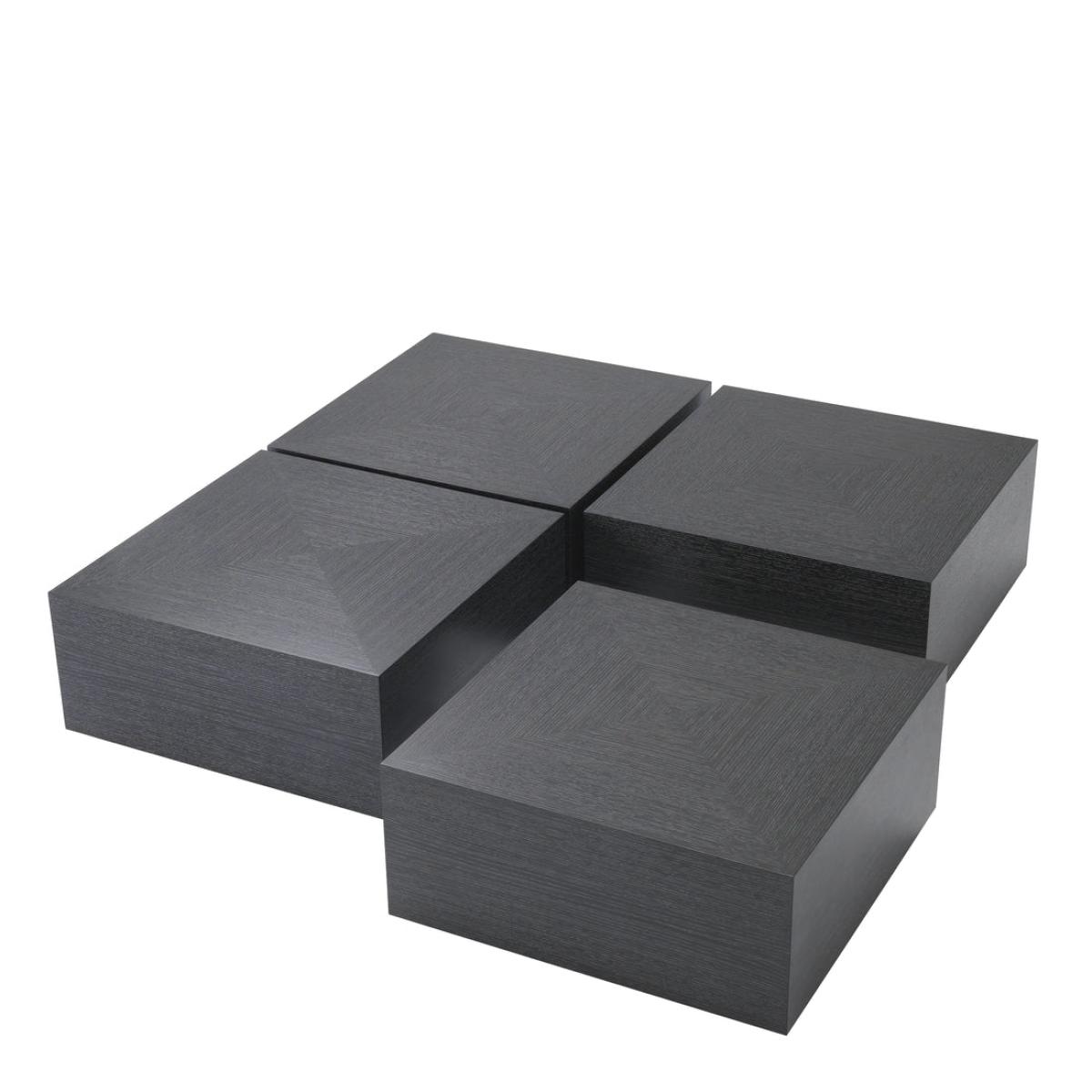 Eichholtz Puro Set of 4 Coffee Tables in Charcoal Grey Oak Ven – image 2