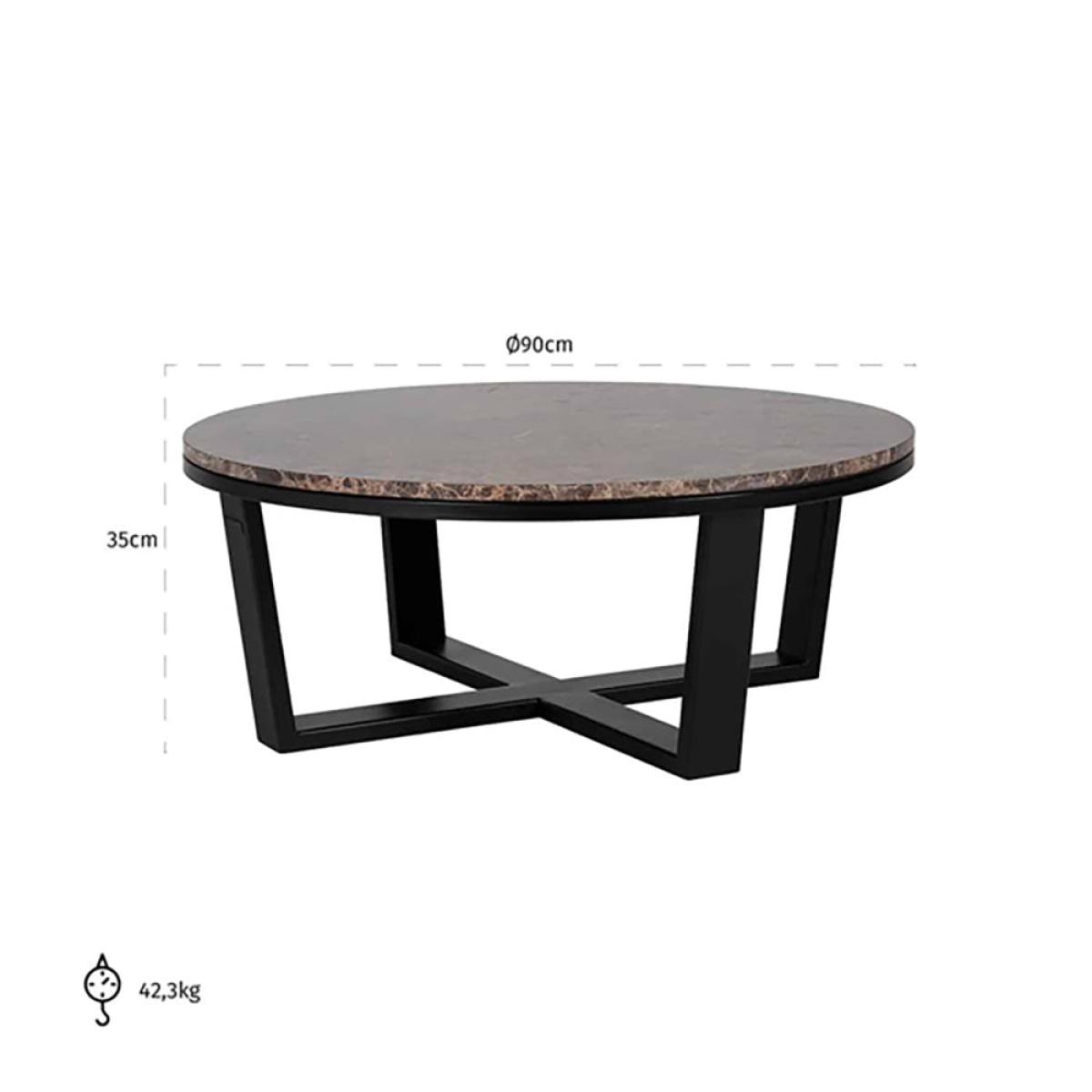 Richmond Dalton Brown Round Coffee Table – image 2
