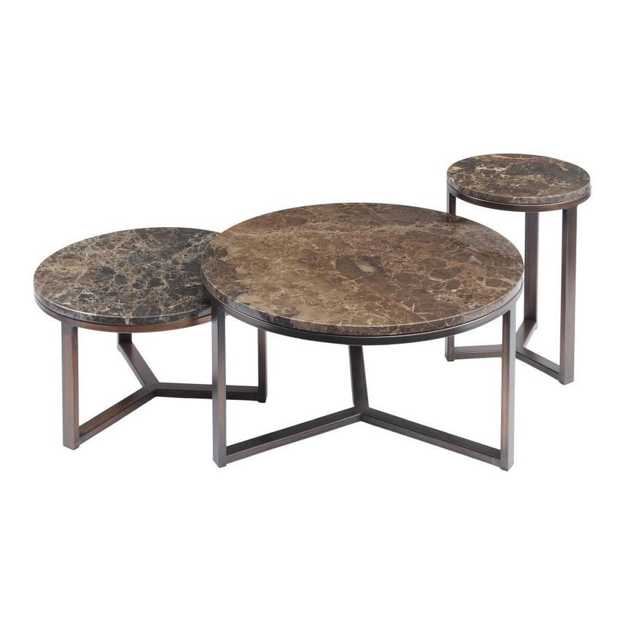 Libra Fitzroy Emperador Marble Coffee Table Small – image 2