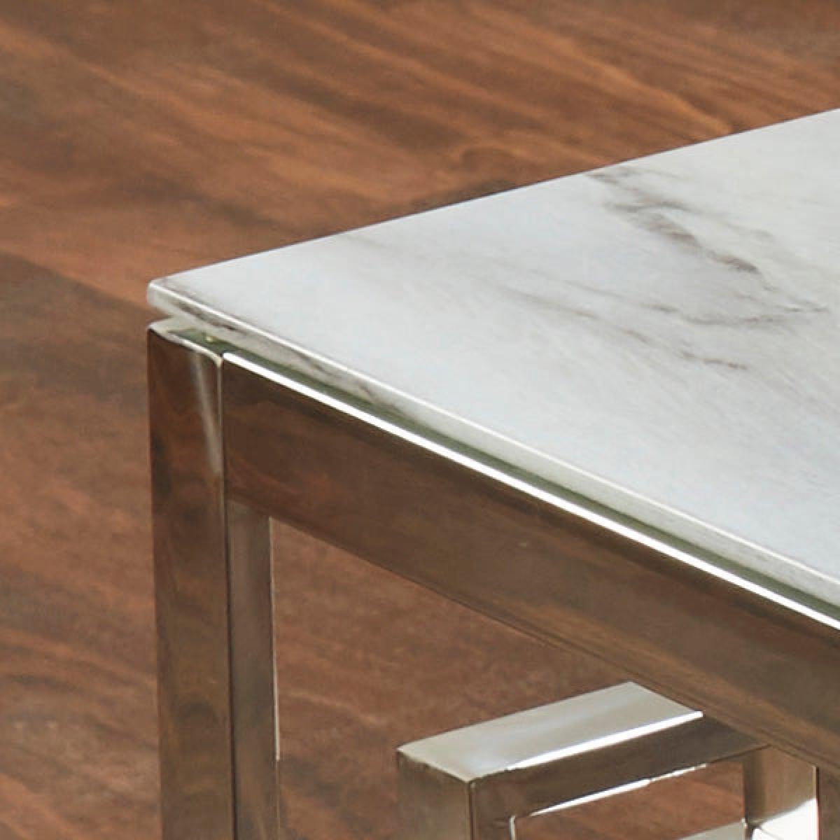 Native Home Coffee Table Marble Glass Silver / Silver / Small – image 4