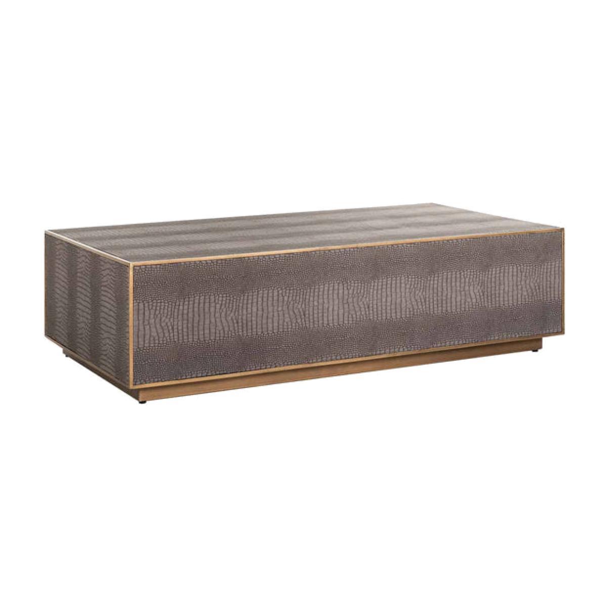Richmond Classio Brushed Gold Rectangular Coffee Table – image 1