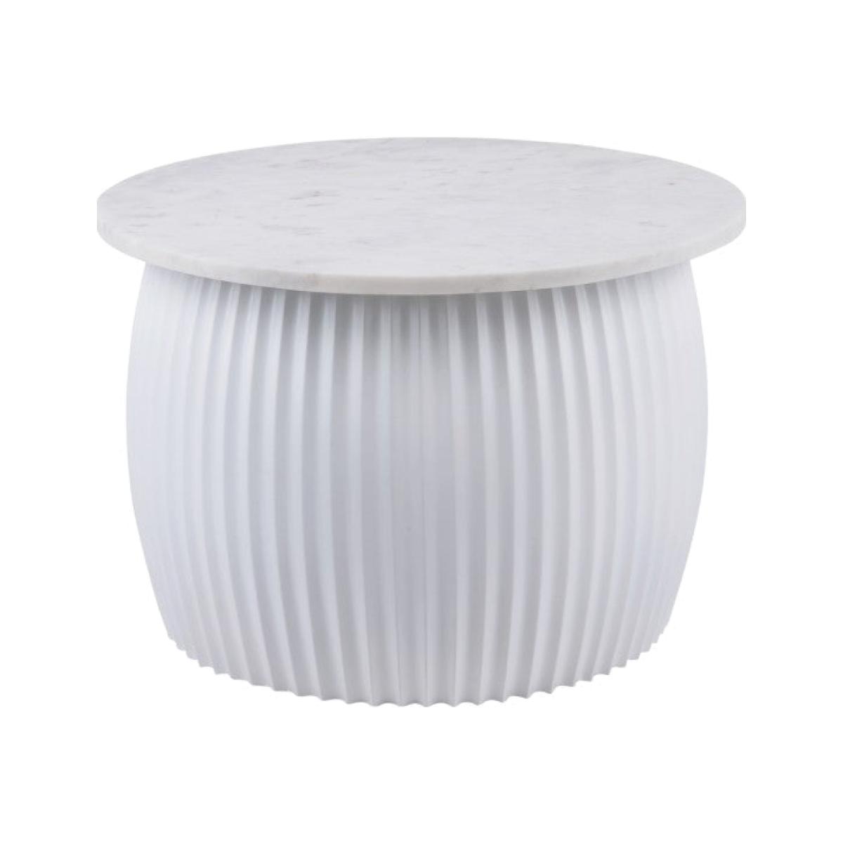 Leitmotiv White Marble Luscious Coffee Table with White Frame