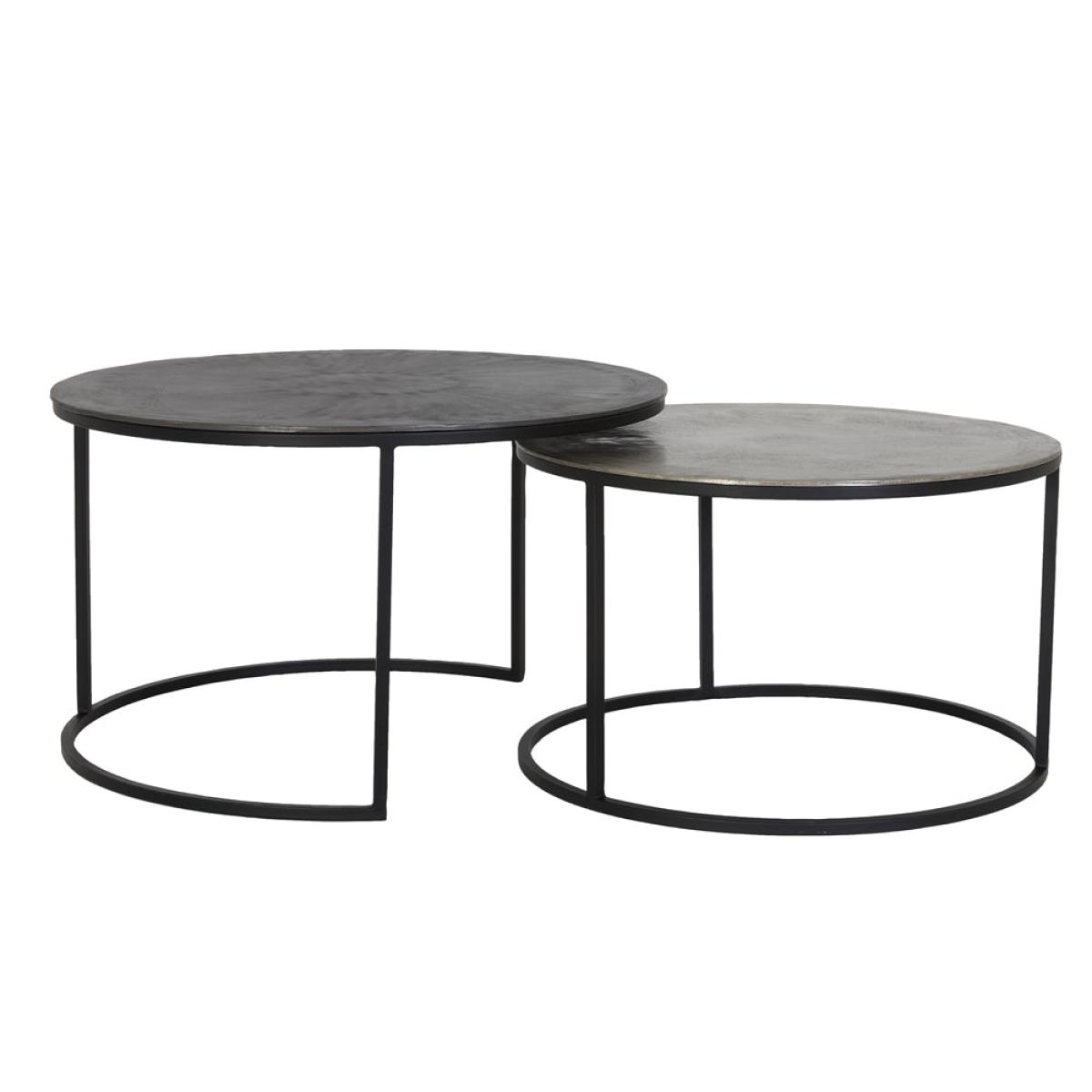 Light & Living Set of 2 Talca Coffee Table Antique Lead | Outlet – image 2