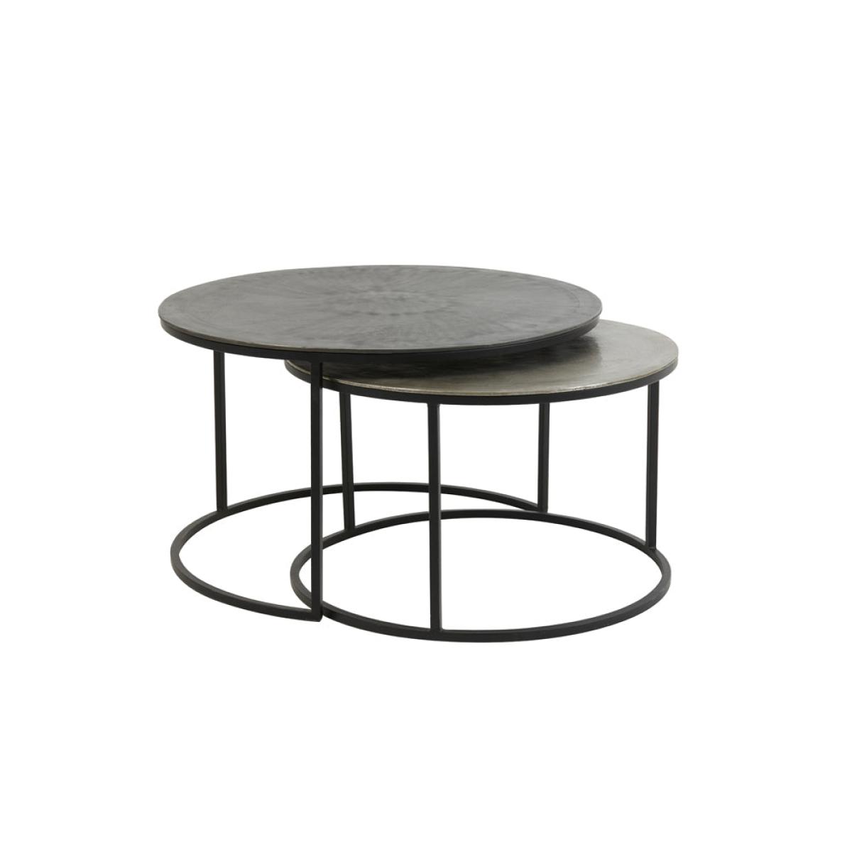 Light & Living Set of 2 Talca Coffee Table Antique Lead | Outlet – image 5