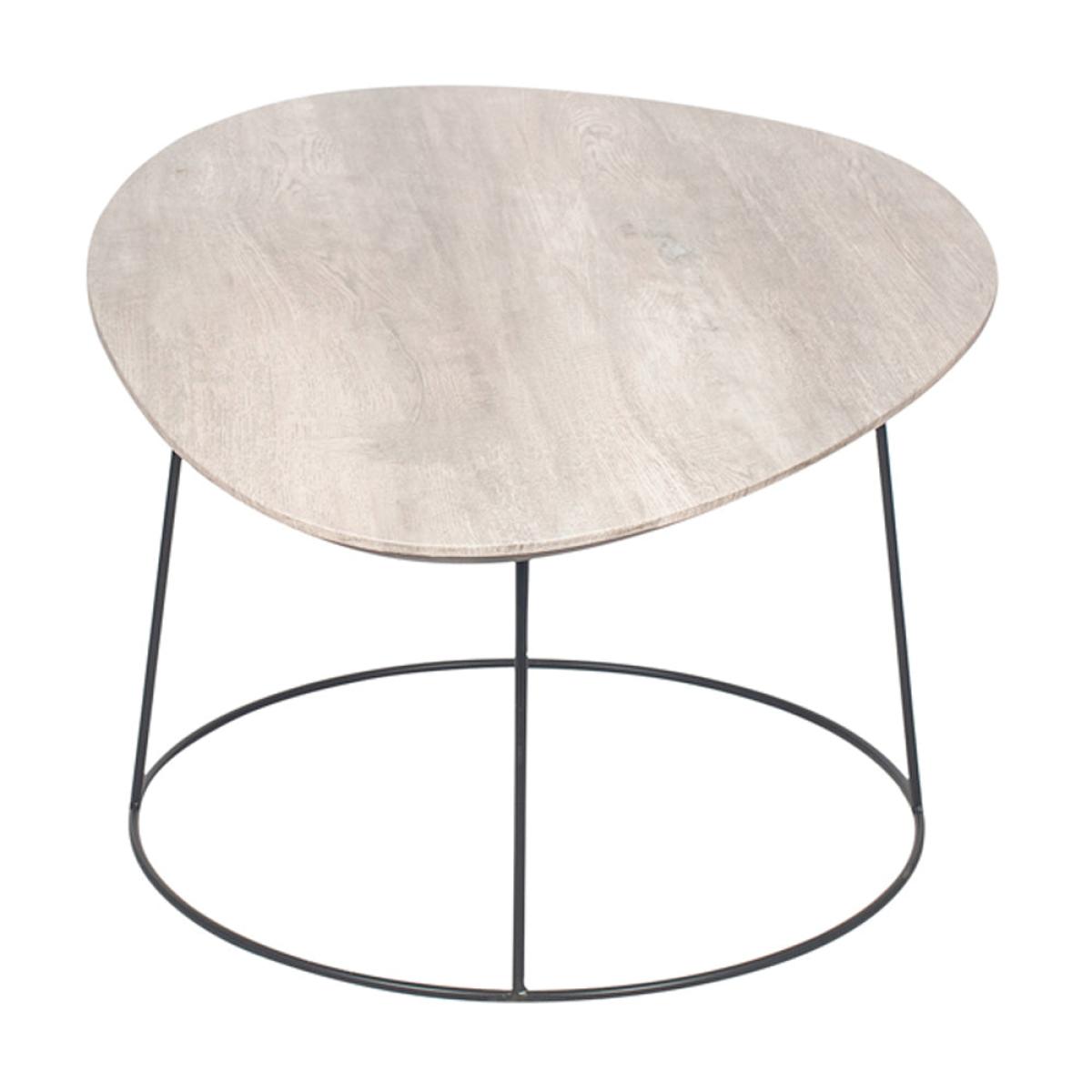 Olivia's KiKo Oak Veneer and Metal Leg Coffee Table in Monochrome – image 3