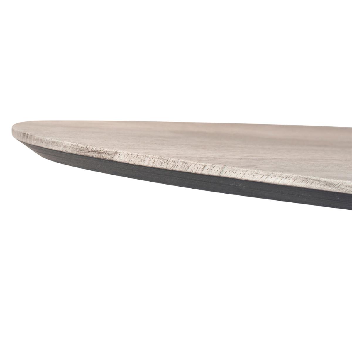 Olivia's KiKo Oak Veneer and Metal Leg Coffee Table in Monochrome – image 5