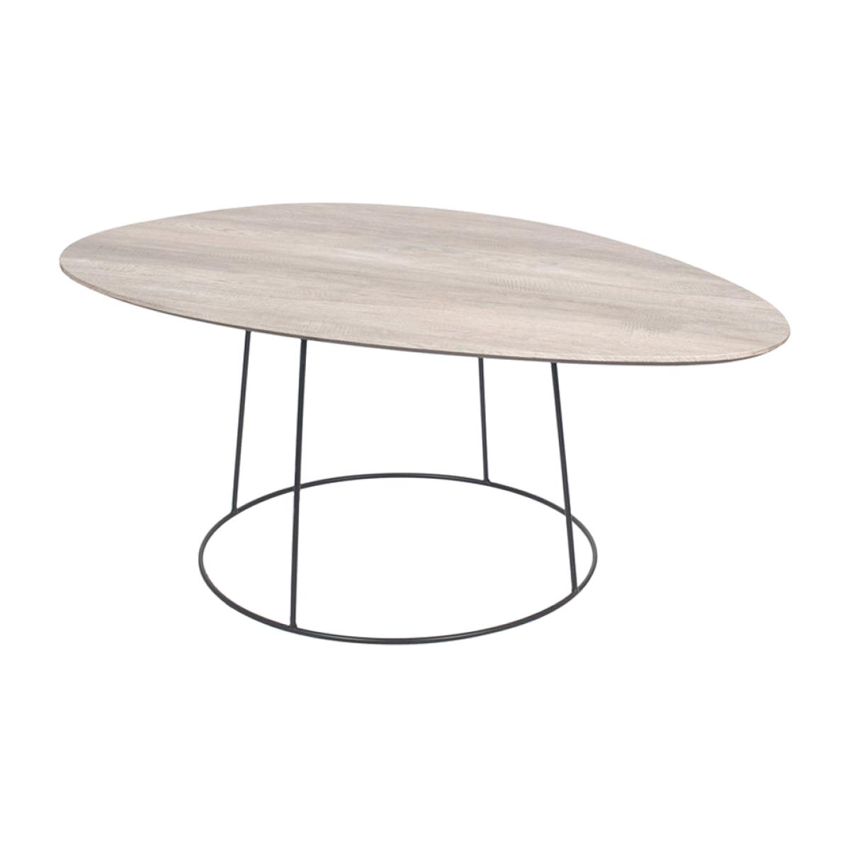 Olivia's KiKo Oak Veneer and Metal Leg Coffee Table in Monochrome – image 1