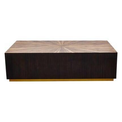Olivia's Gabby Dark Brown Rectangle Coffee Table – image 2