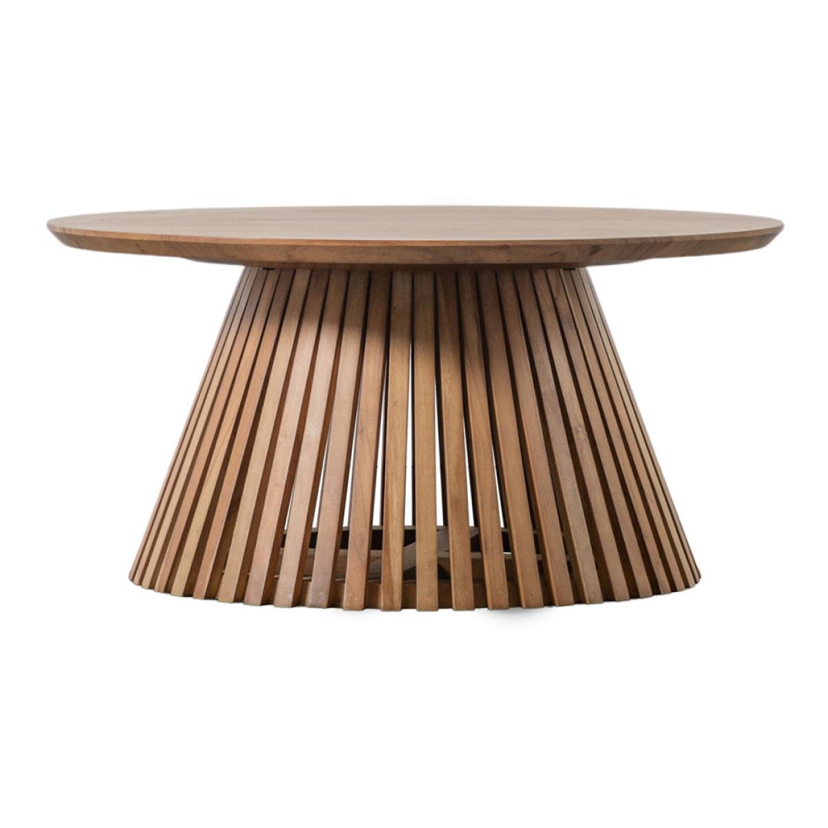 Gallery Interiors Goodwin Slatted Coffee Table Oak – image 2