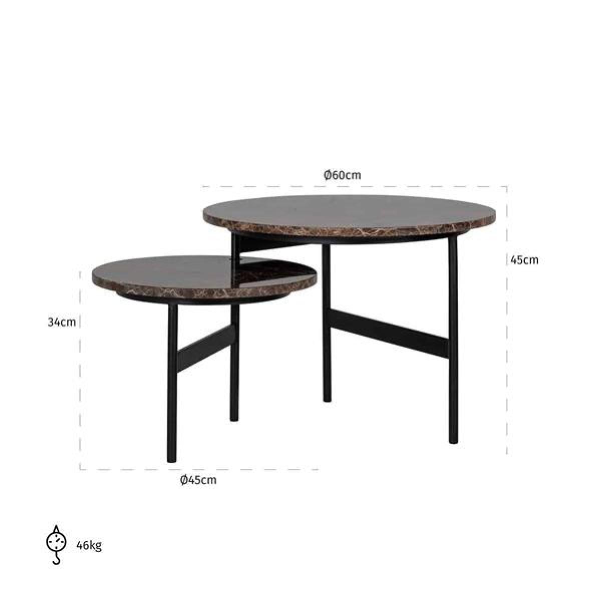 Richmond Dalton Set of 2 Reversible Brown Coffee Table | Outlet – image 5