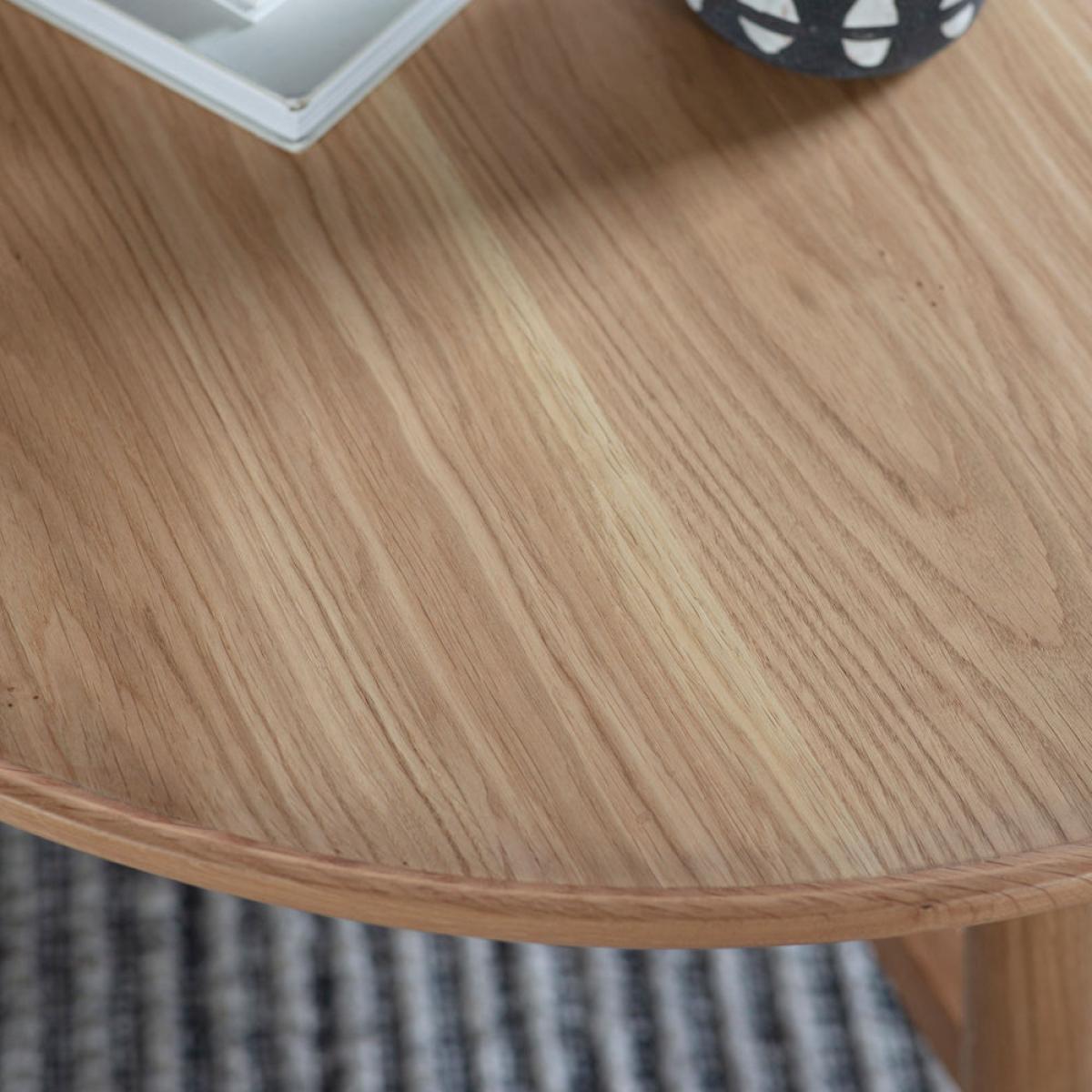 Gallery Interiors Kingham Coffee Table Round / Brown / Round – image 5