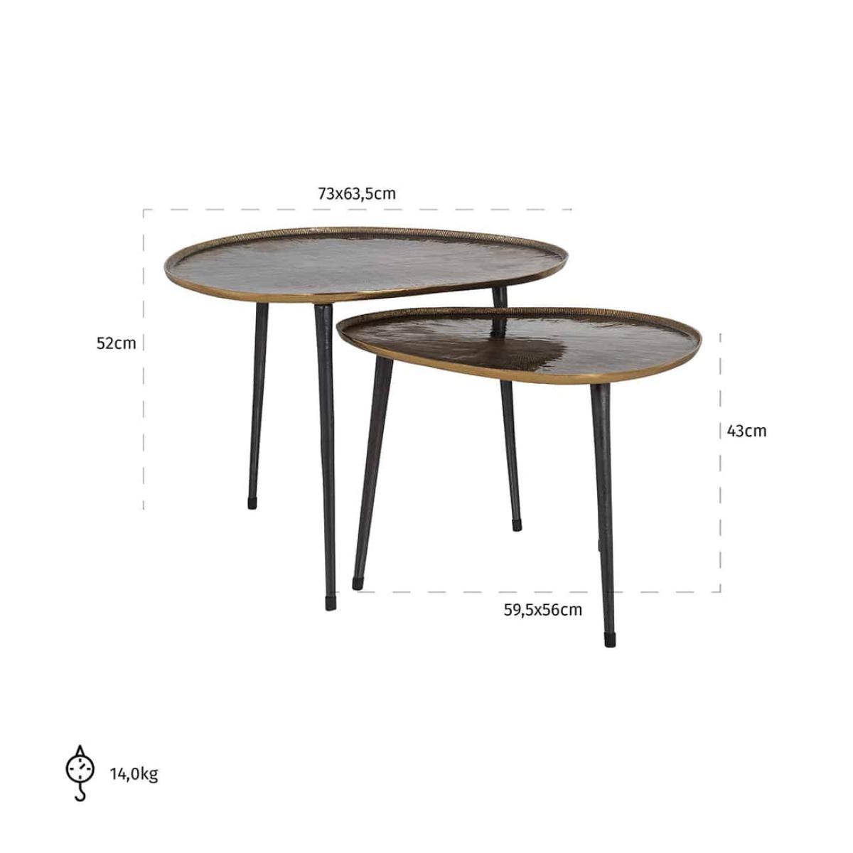 Richmond Louve Set of 2 Coffee Tables – image 4