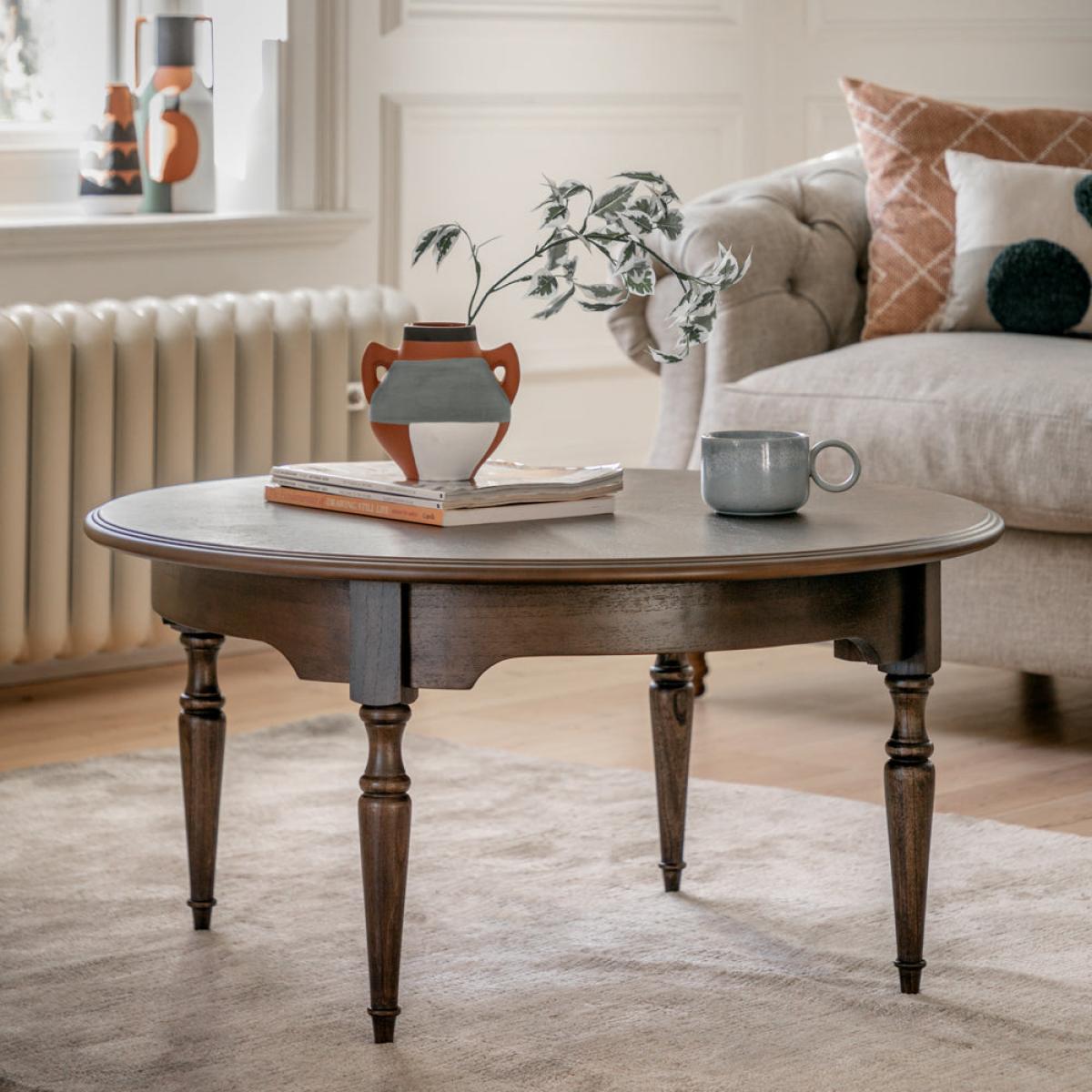 Gallery Interiors Melody Coffee Table in Dark Wood – image 2