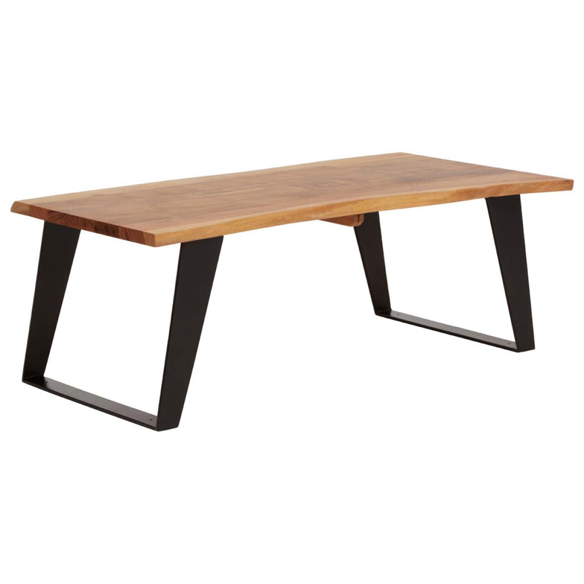 Olivia's Soft Industrial Collection - Sura Acacia Wood & Looped Iron Base Coffee Table – image 2