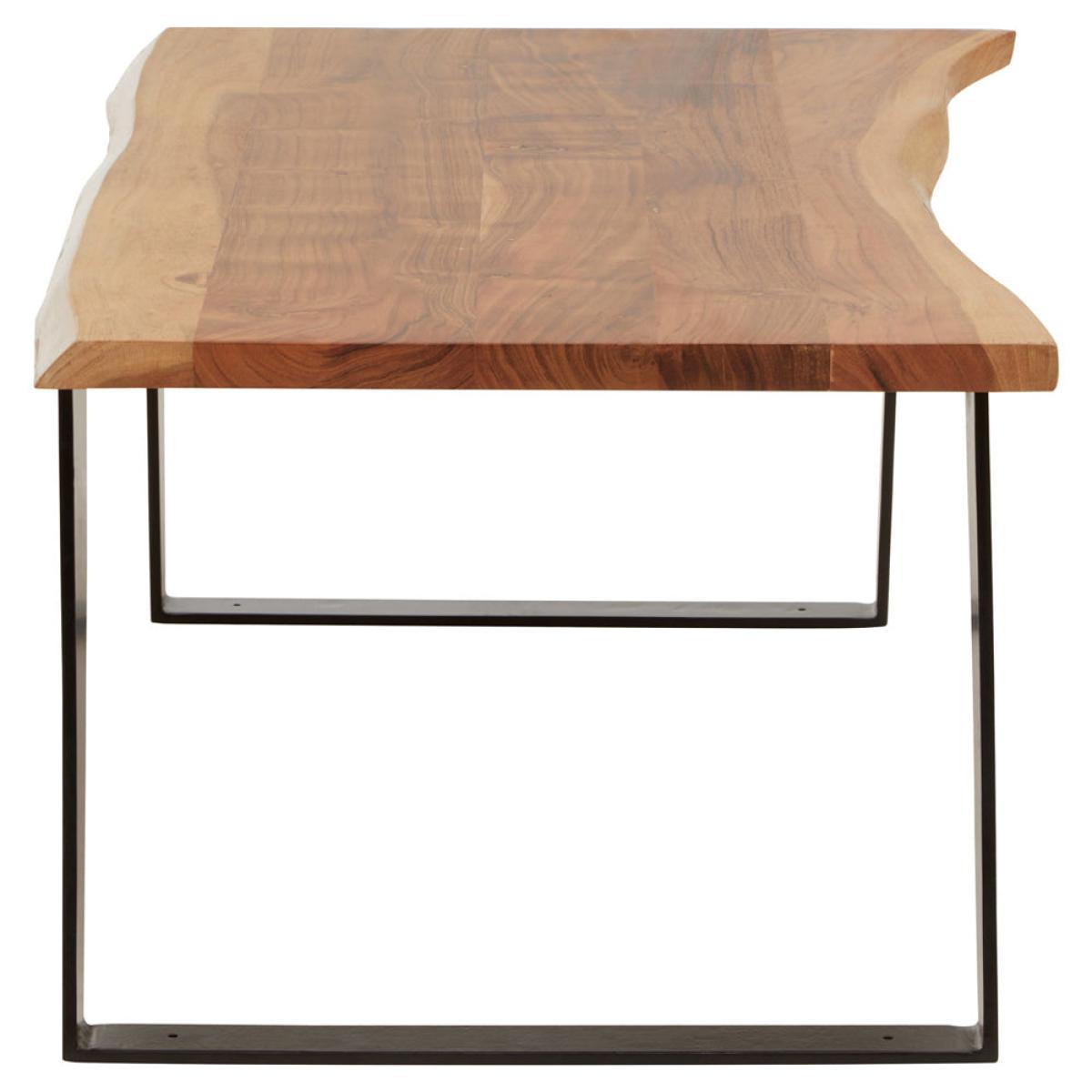 Olivia's Soft Industrial Collection - Sura Acacia Wood & Looped Iron Base Coffee Table – image 3