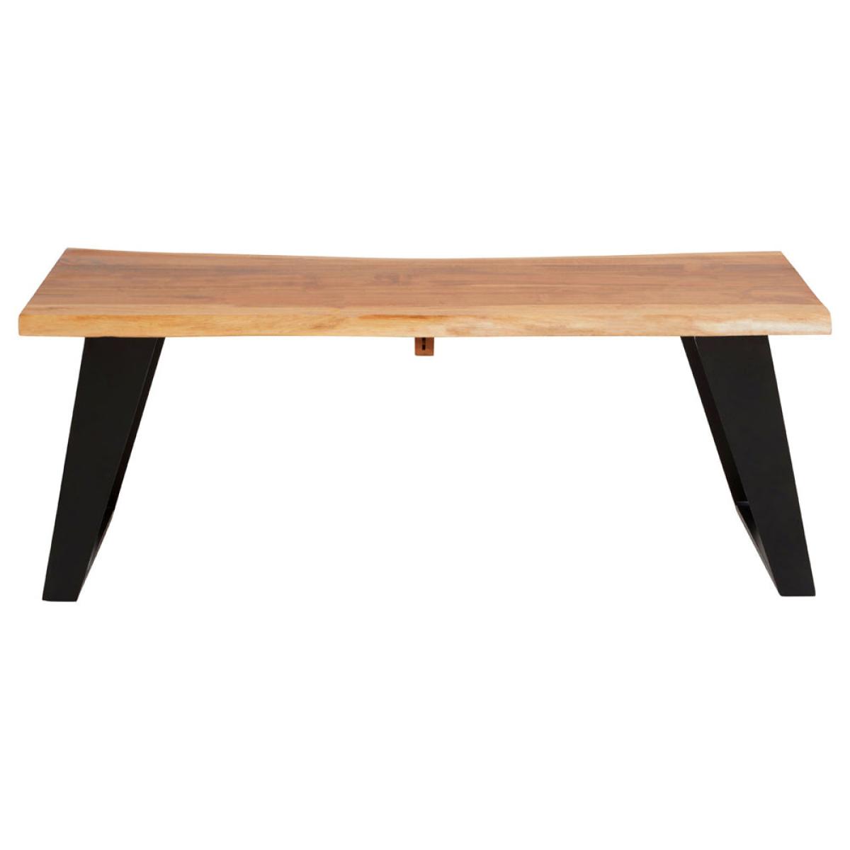 Olivia's Soft Industrial Collection - Sura Acacia Wood & Looped Iron Base Coffee Table – image 4