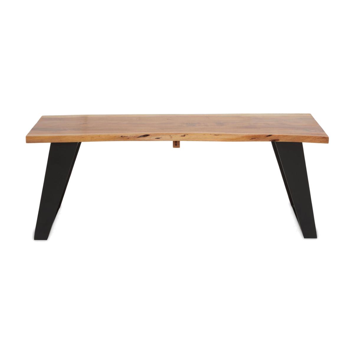 Olivia's Soft Industrial Collection - Sura Acacia Wood & Looped Iron Base Coffee Table – image 1