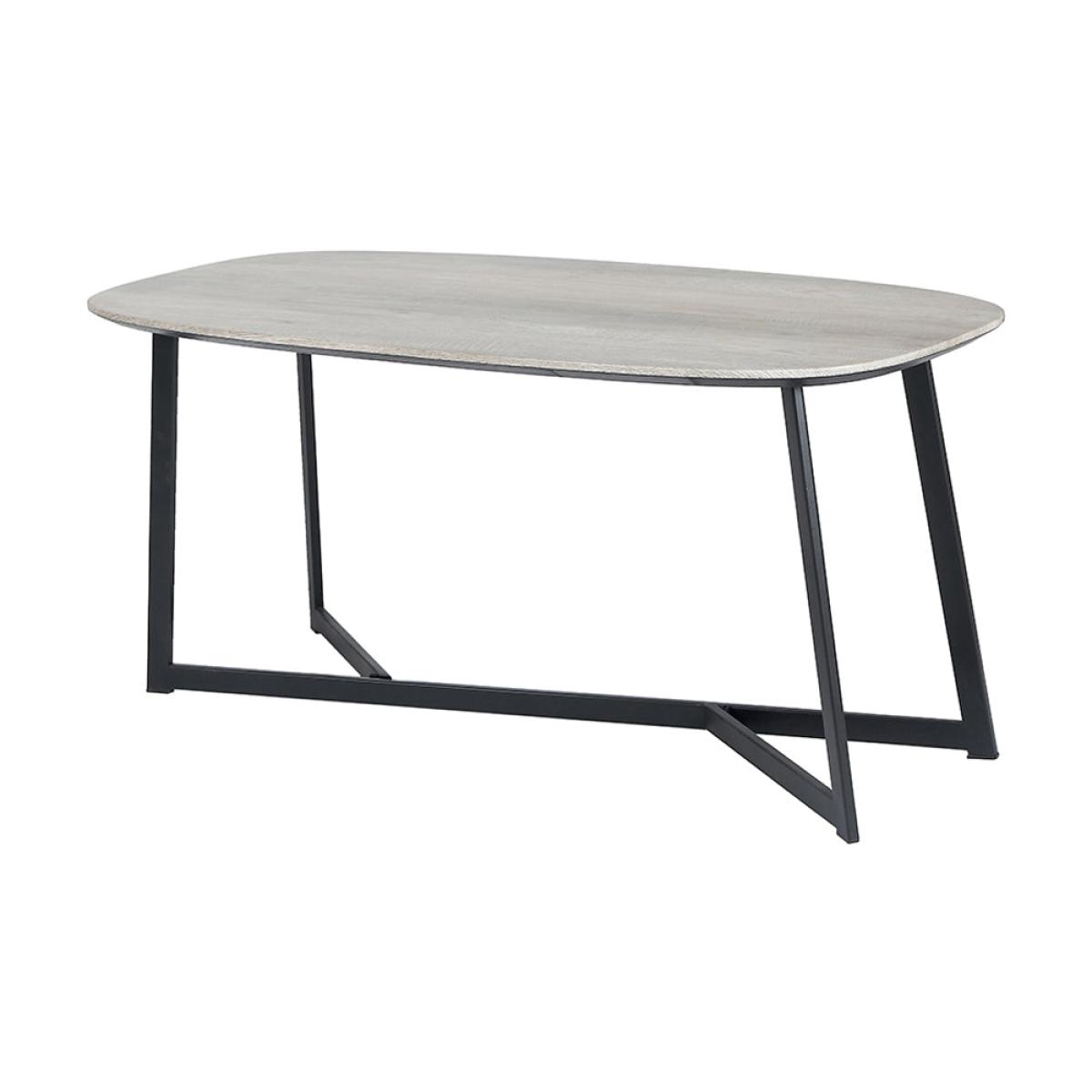 Olivia's Roma Oak Veneer and Metal Coffee Table in Grey & Black – image 2