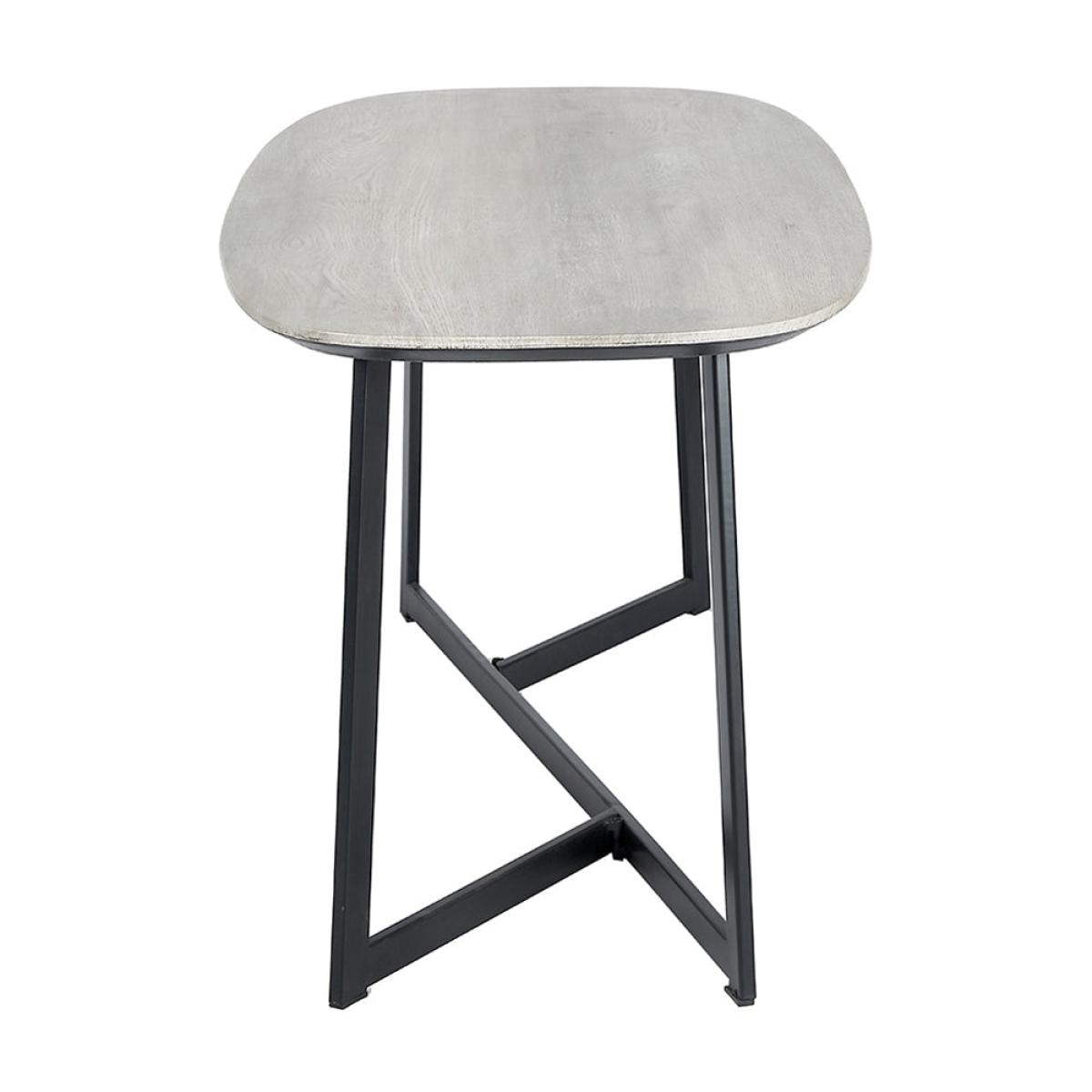 Olivia's Roma Oak Veneer and Metal Coffee Table in Grey & Black – image 3